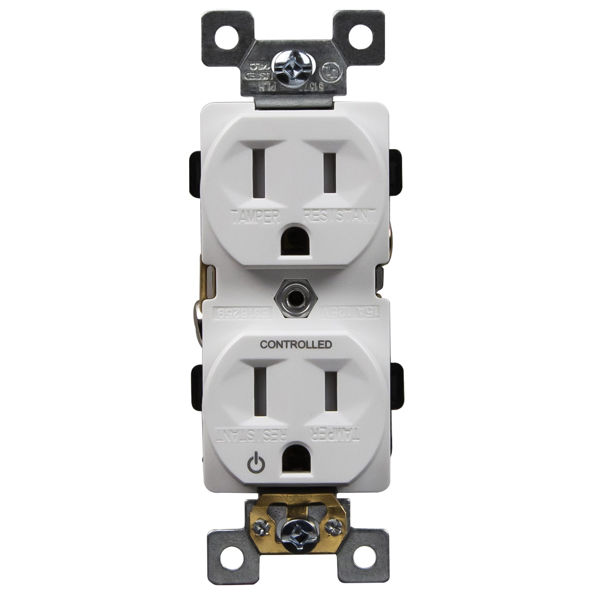 15A/125V Tamper-Resistant Plug-Load Controlled Duplex Outlet