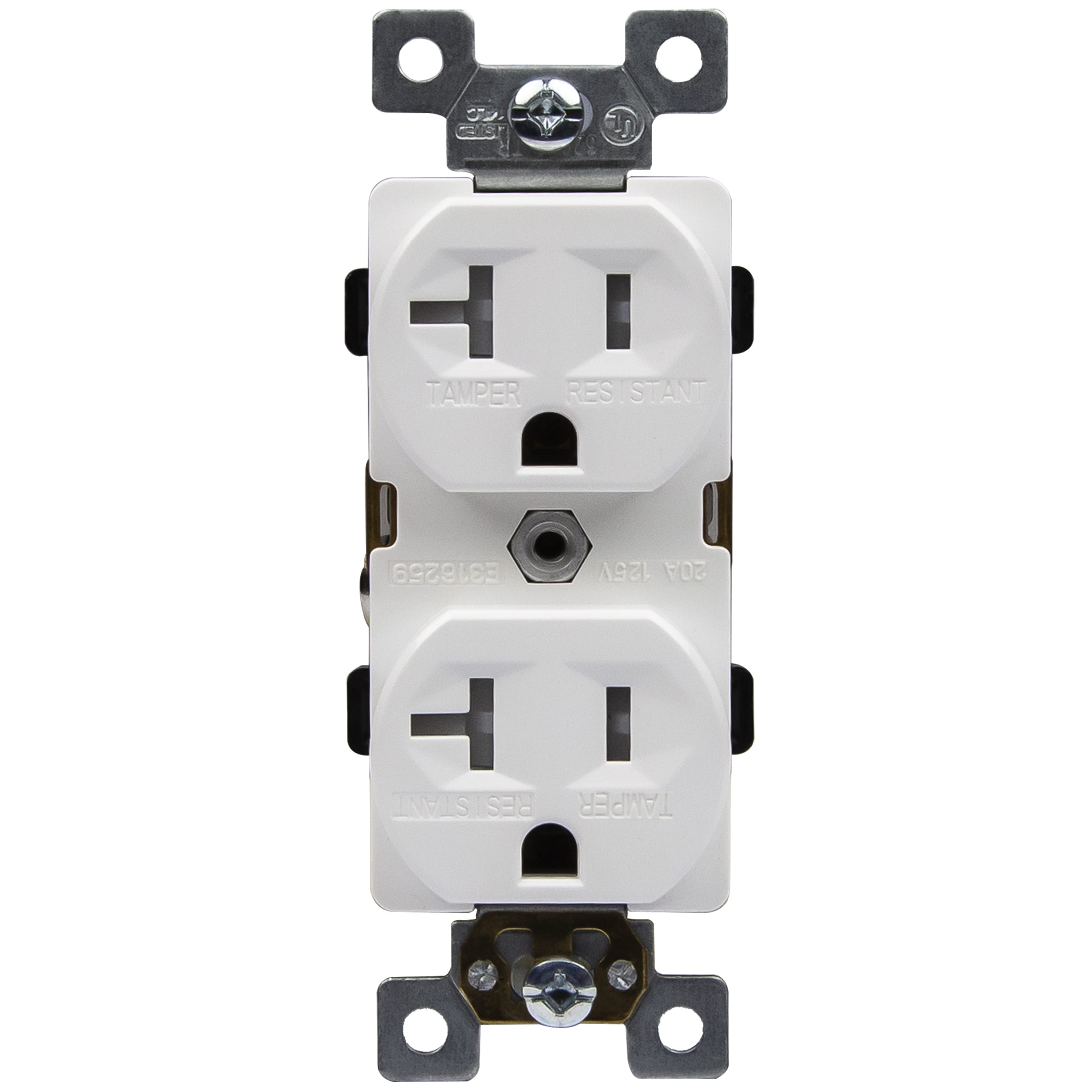 100 pc *NEW* 20A Standard Duplex Receptacles 20 Amp Tamper Resistant White TR 