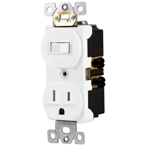 Combo Toggle Switch Tamper-Resistant Receptacle