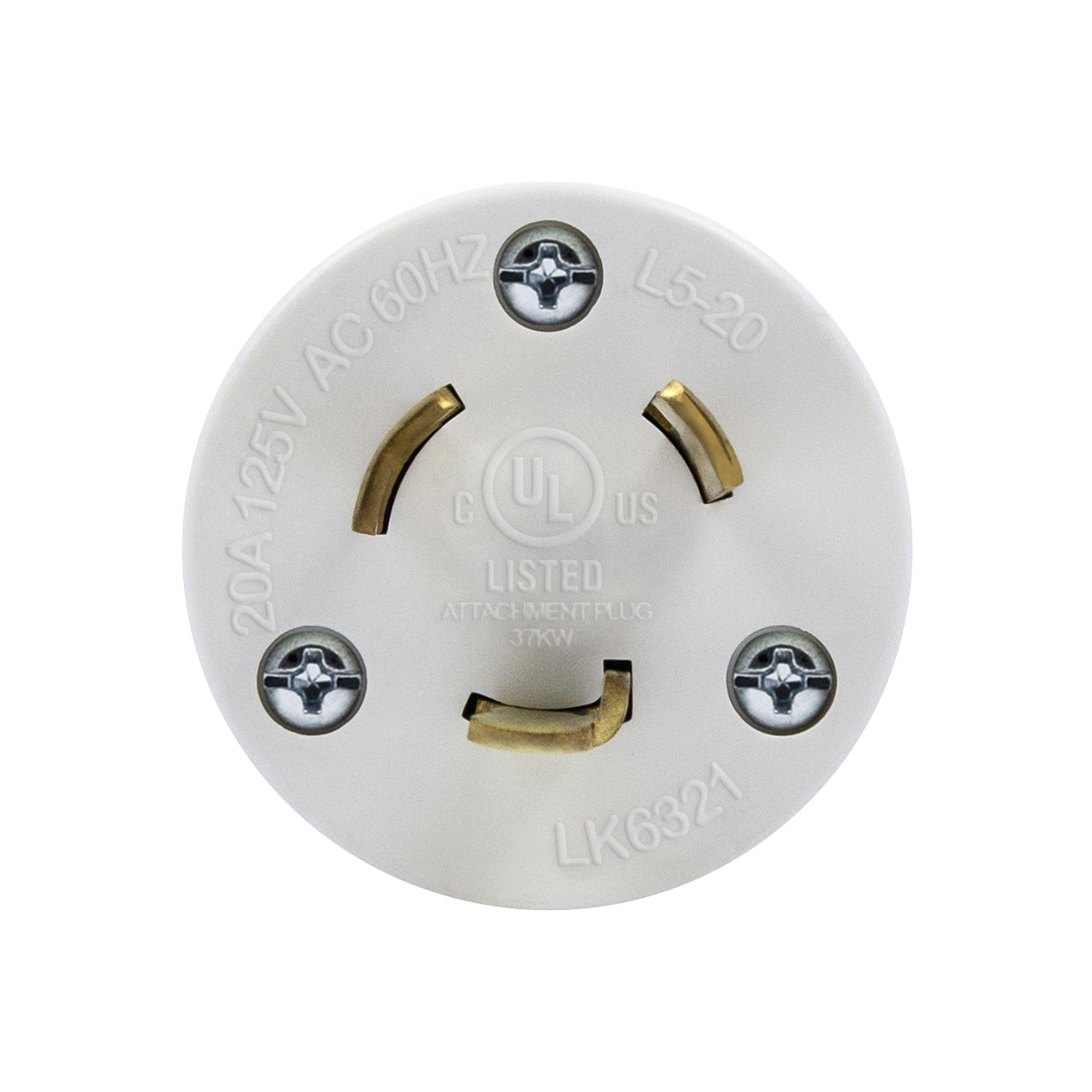 20A/125V Locking Plug, NEMA L5-20P