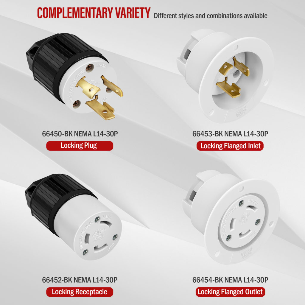 Conector Macho De Bloqueo Por Torsión NEMA L5-30p 30-AMPS 125