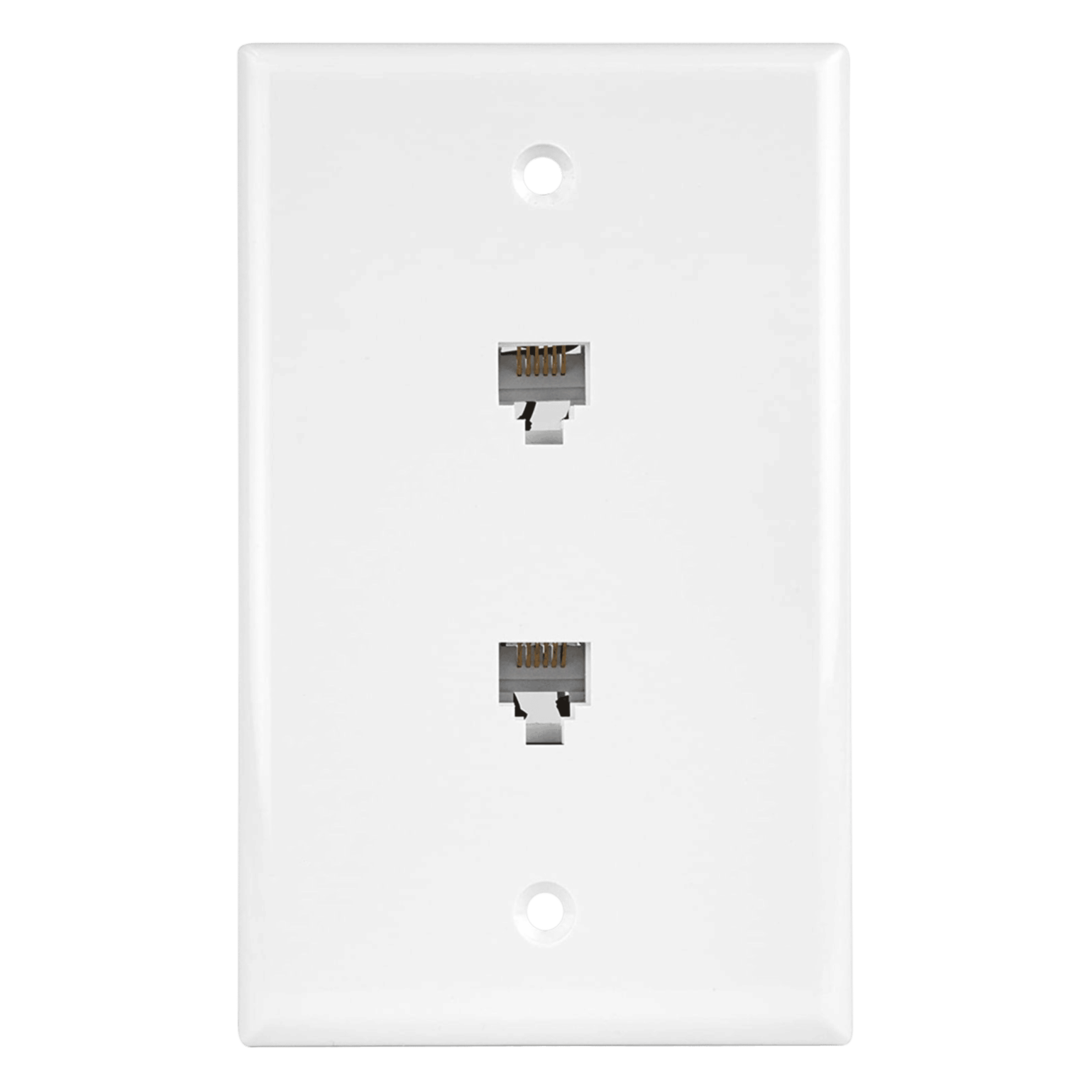 6P6C Double RJ11 Telephone Jack Cover Plate TOPGREENER