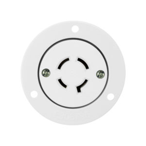 NEMA L15-20 Flanged Outlet Locking Plug Charger Receptacle 20 Amp White