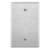 Antimicrobial Blank Stainless Steel Metal Wall Plate, Mid-Size 1-Gang