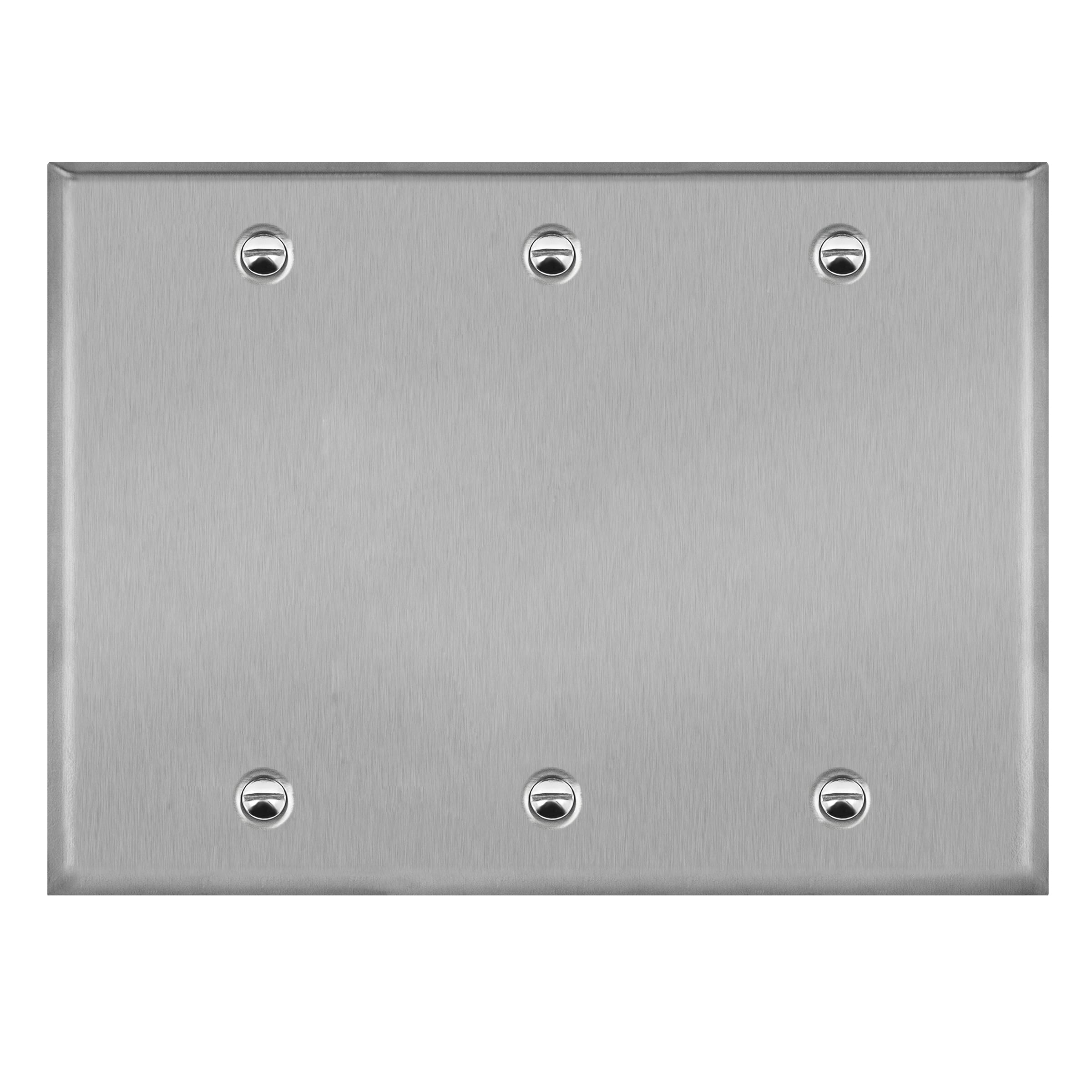 BLANK STAINLESS STEEL WALL COVER PLATE 1 2 3 4 GANG 