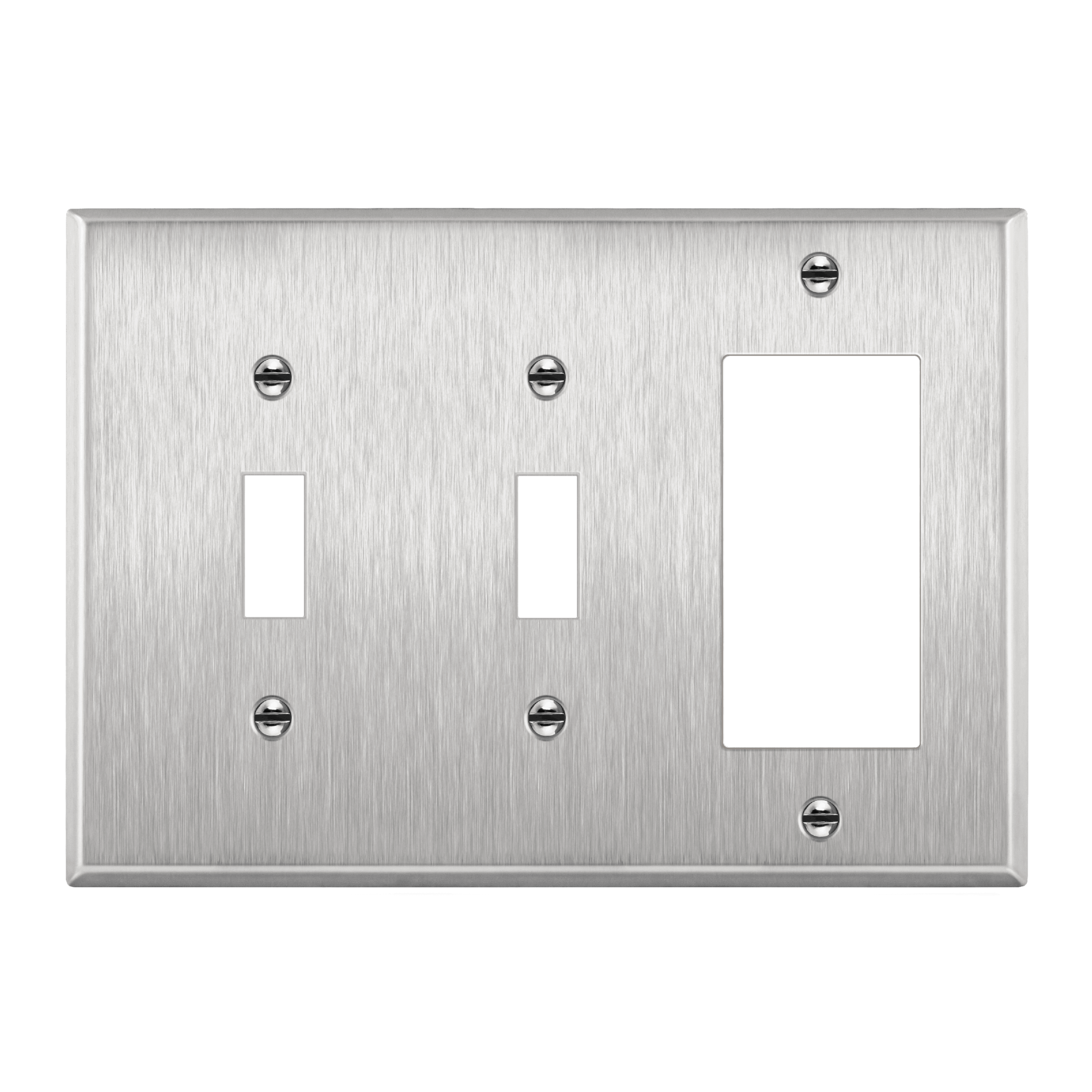 3Gang Combination Metal Switch Plate TOPGREENER