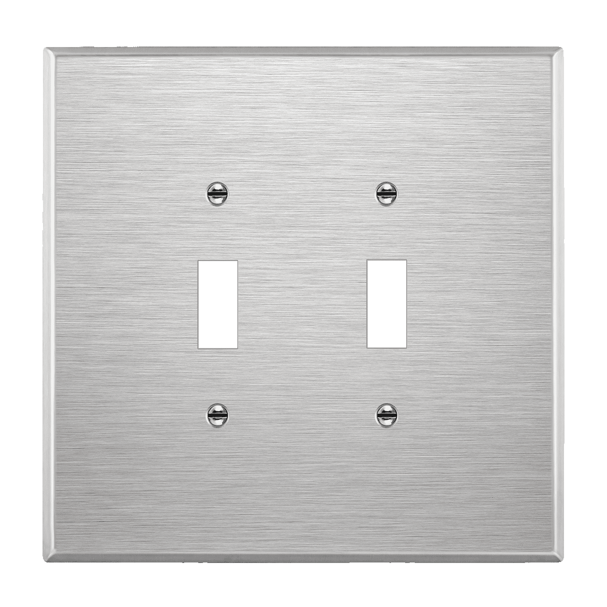 2-Gang Oversize Stainless Steel Toggle Switch Wall Plate