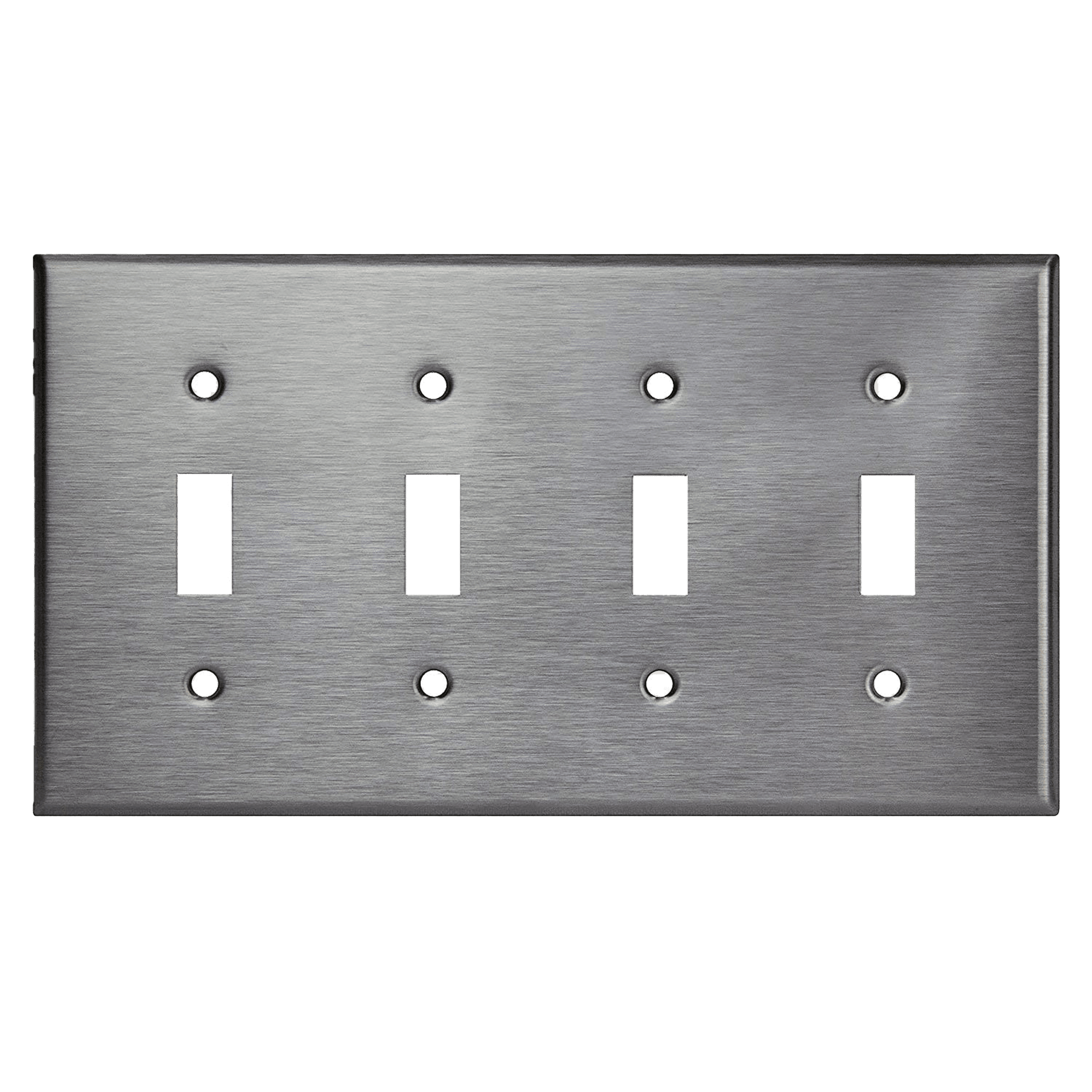 4-Gang Metal Toggle Switch Wall Plate