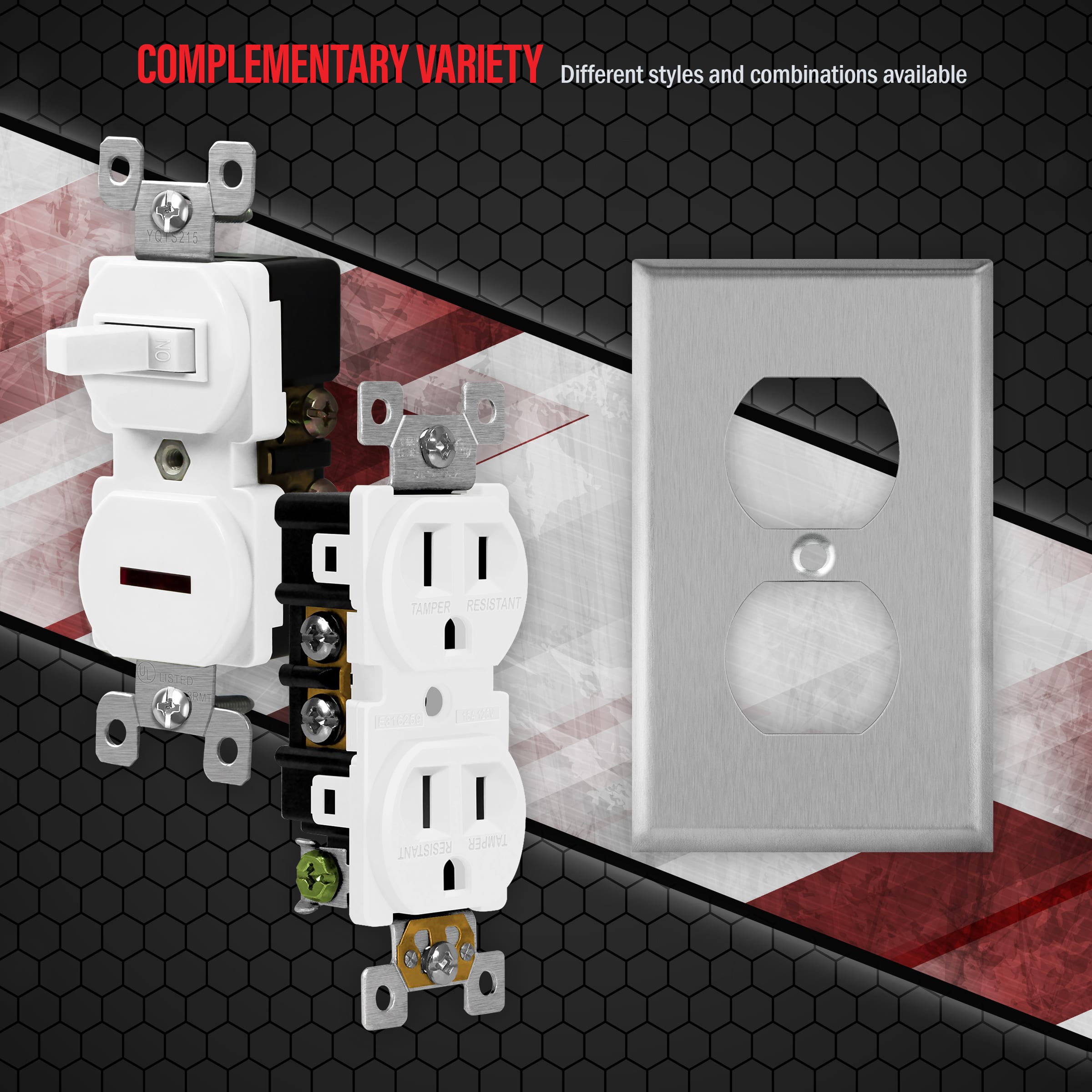 1-Gang Stainless Steel Duplex Outlet Wall Plate