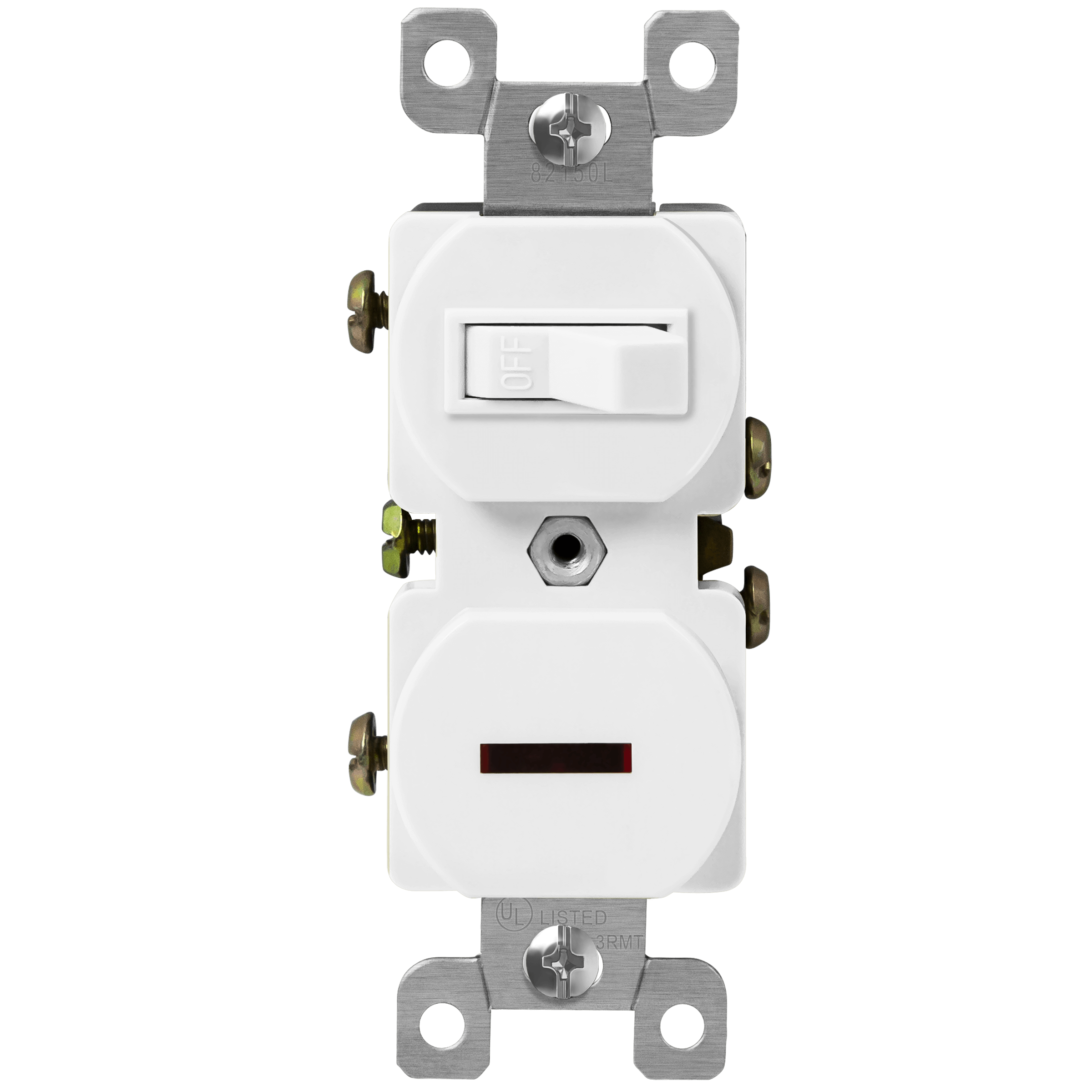 Combination Toggle and Pilot Light Switch Duplex Style