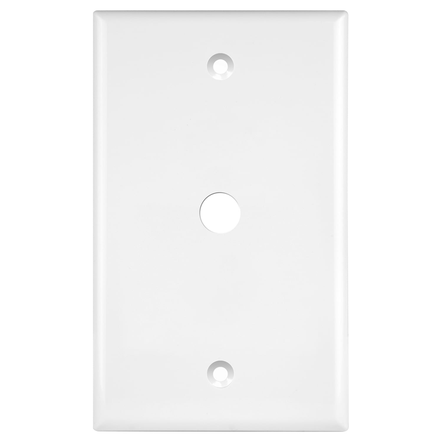 1-Gang 0.406" Hole Phone Cable Wall Plate