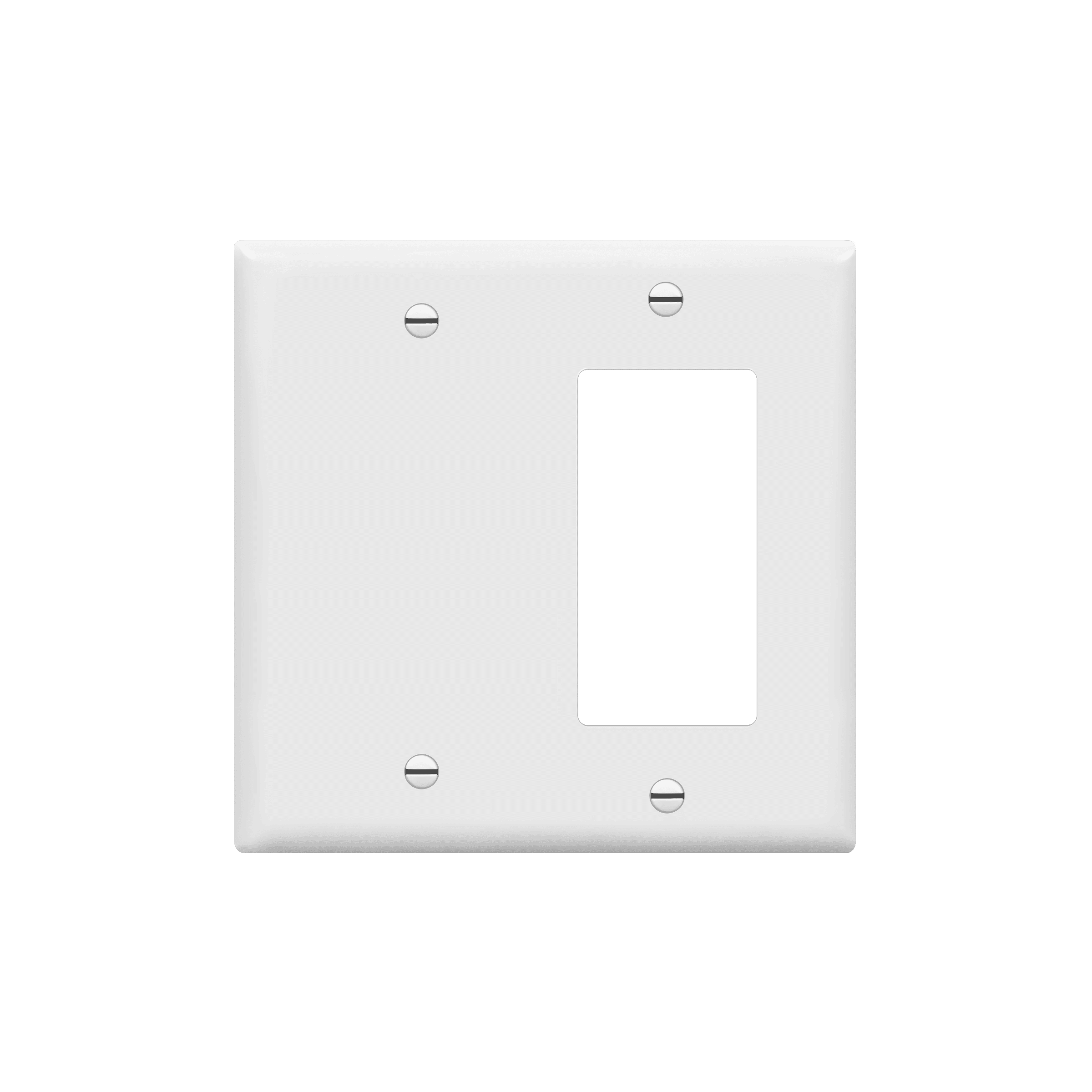 2-Gang Decorator Outlet/Blank Combination Wall Plate
