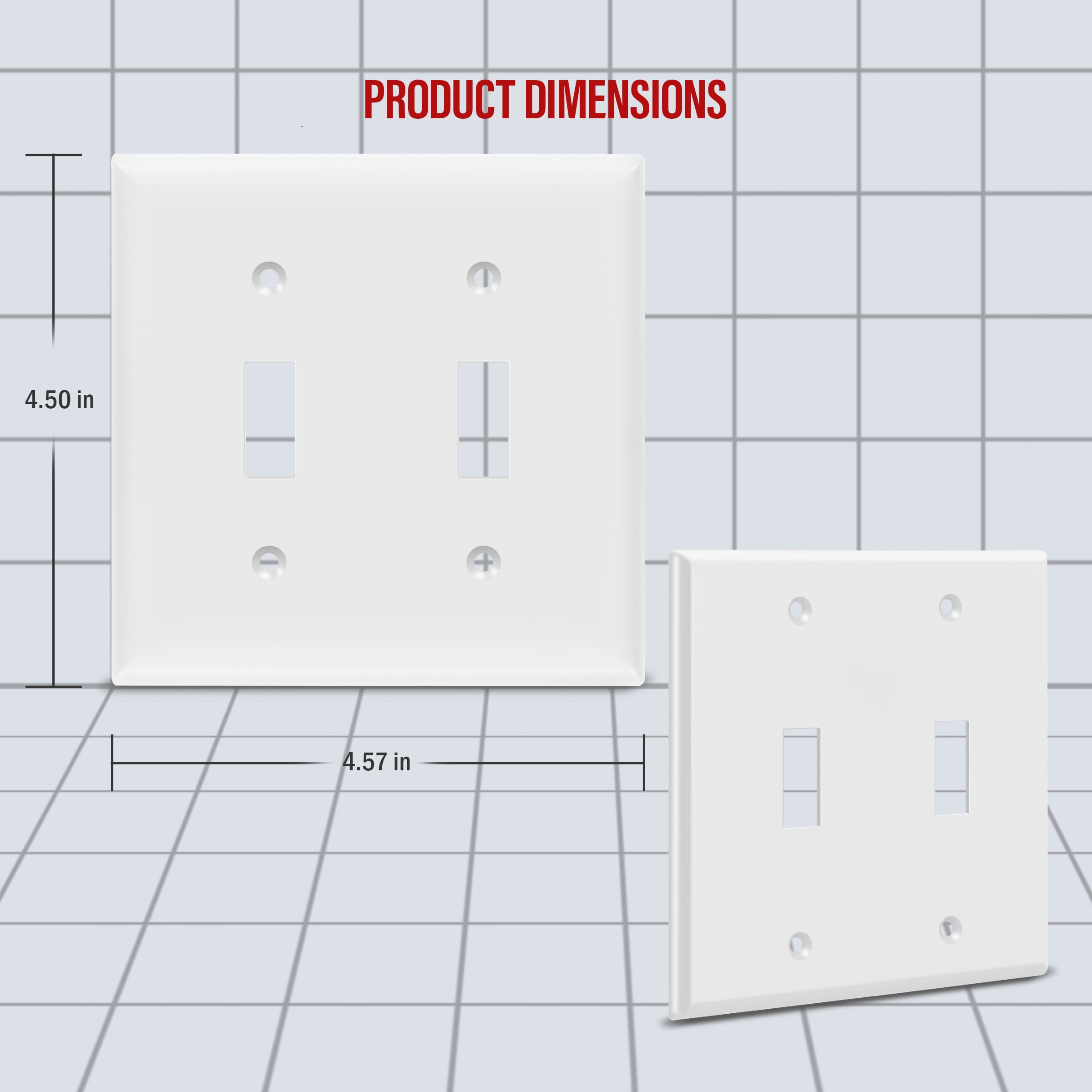 2-Gang Toggle Switch Wall Plate