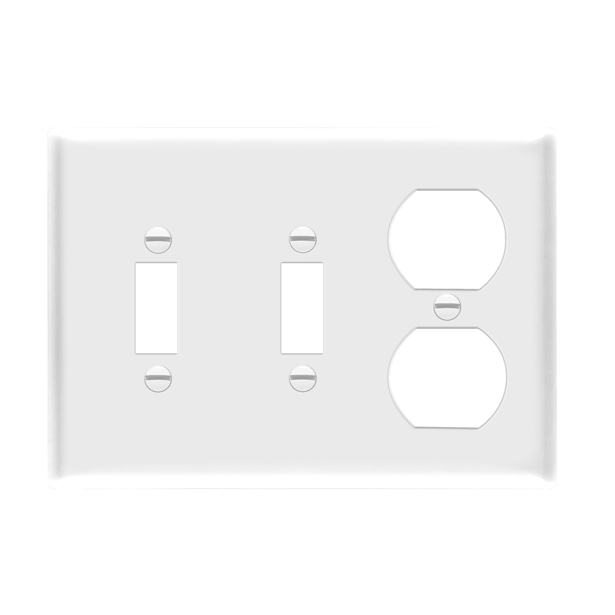 3-Gang Toggle Switch/Duplex Outlet Combination Wall Plate