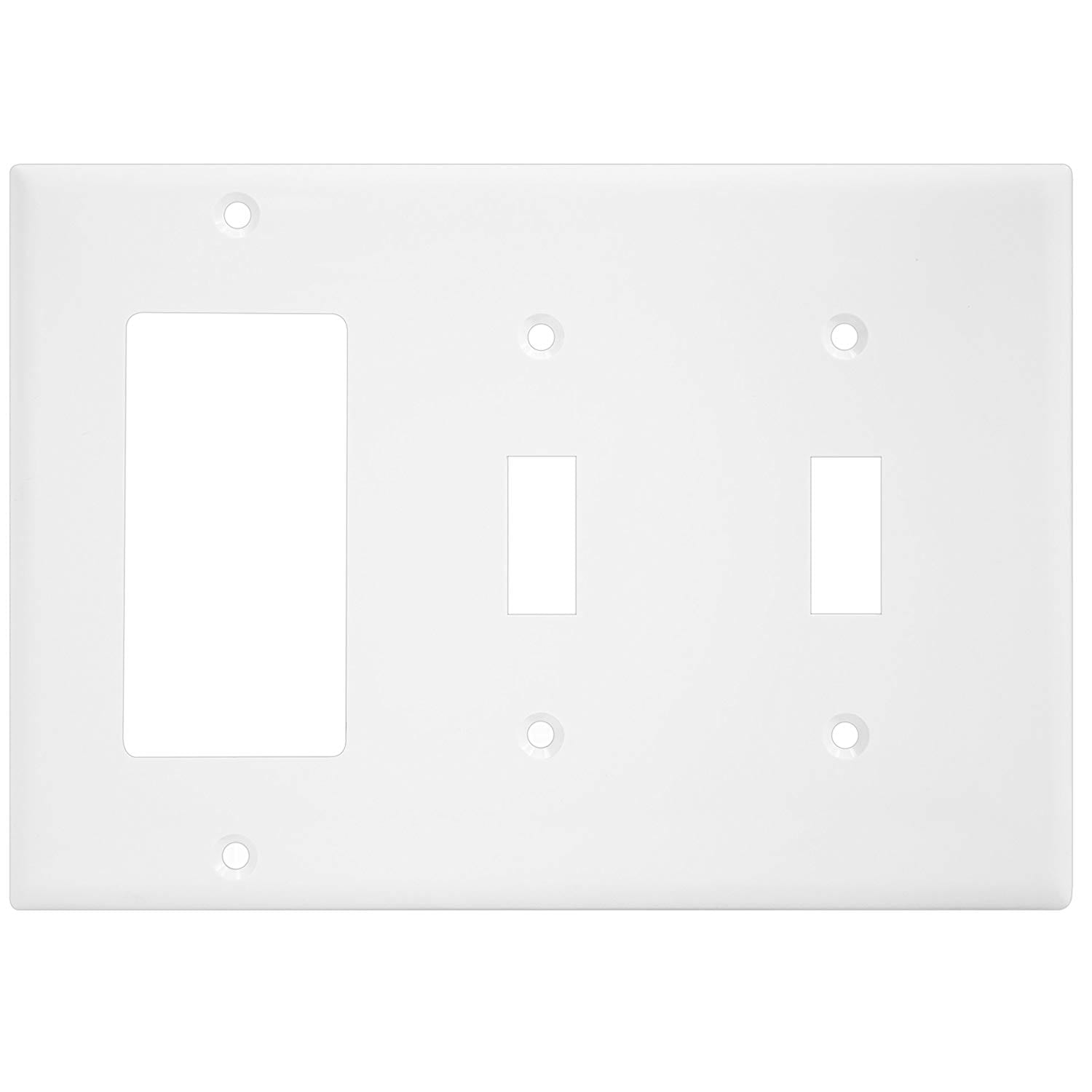 2-Gang Toggle Switch/Decorator Outlet Combination Wall Plate 881231