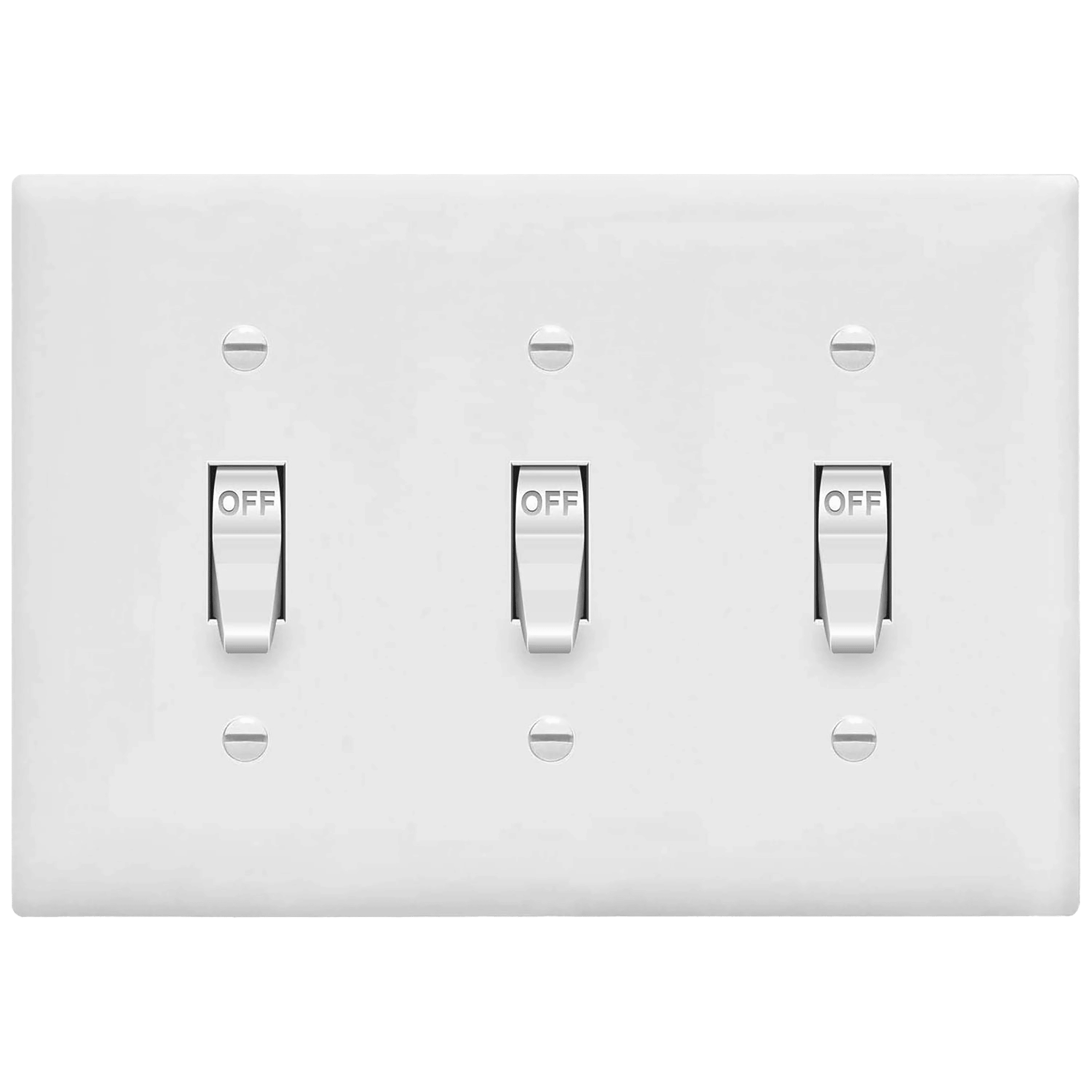 3-Gang Midsize Toggle Switch Wall Plate