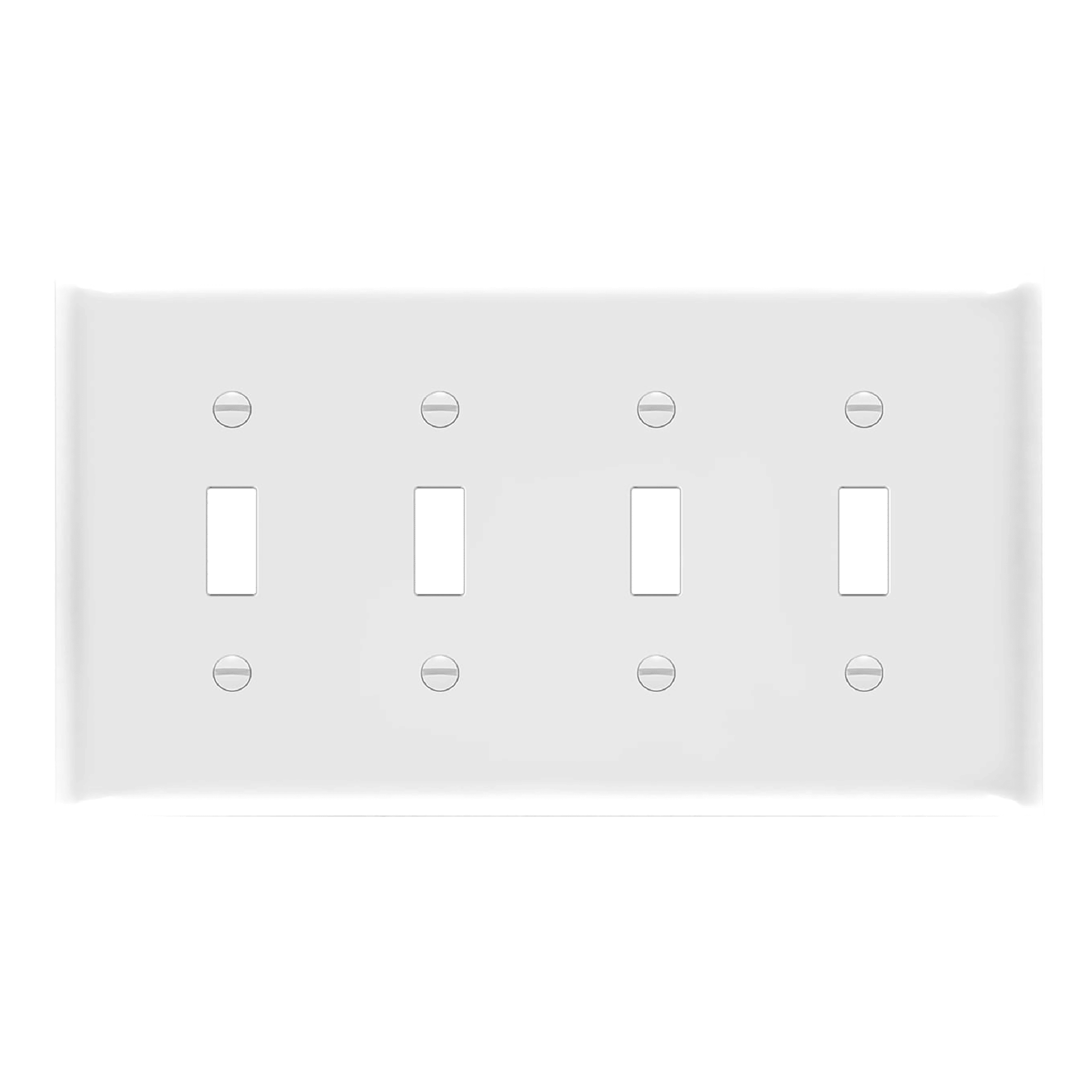 4-Gang Midsize Toggle Switch Wall Plate