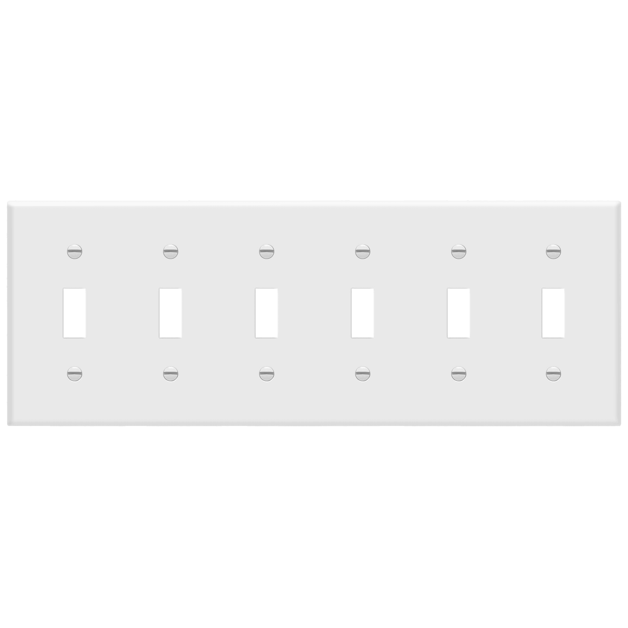 6-Gang Toggle Switch Wall Plate