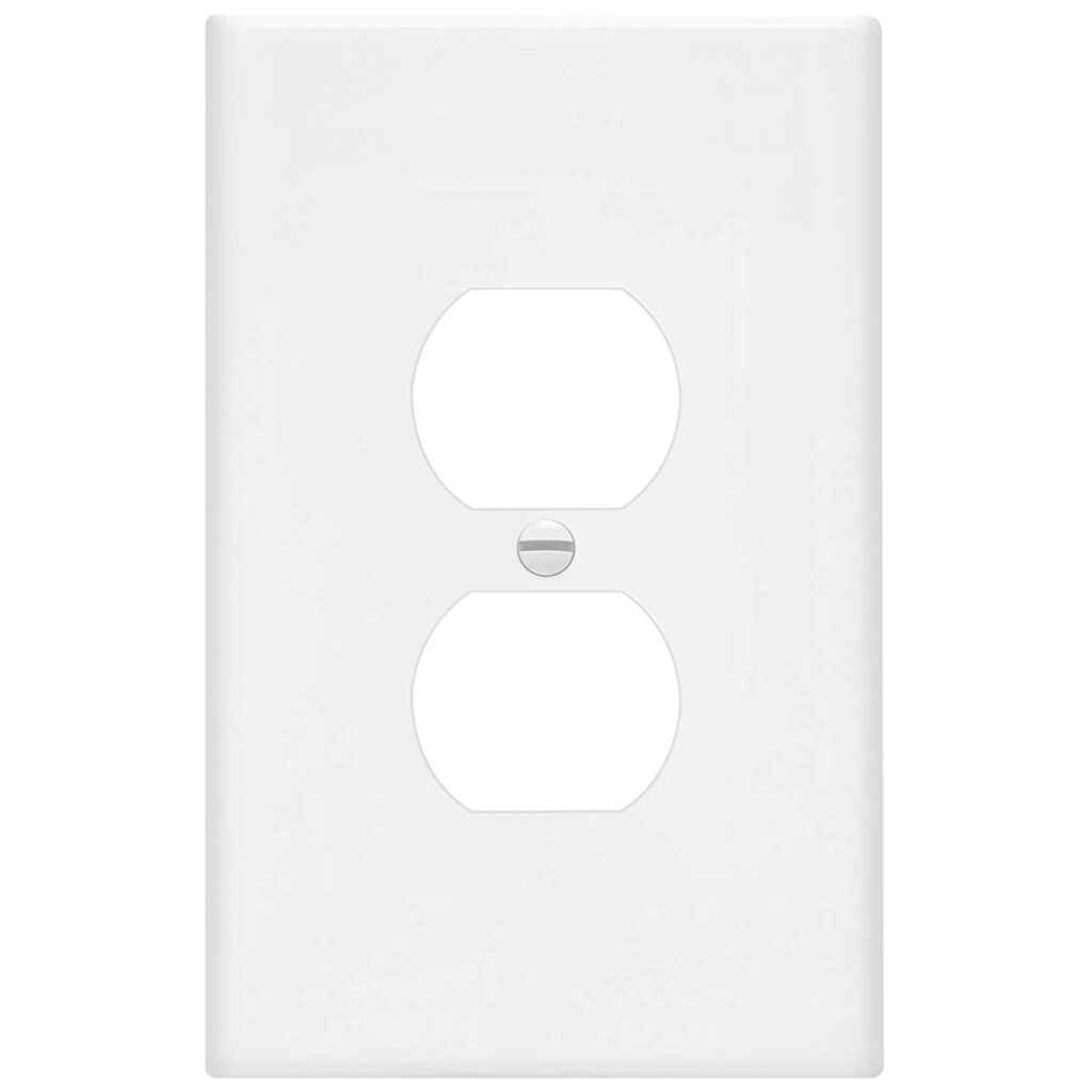 ENERLITES Duplex Receptacle Outlet Wall Plate, Oversized 1Gang