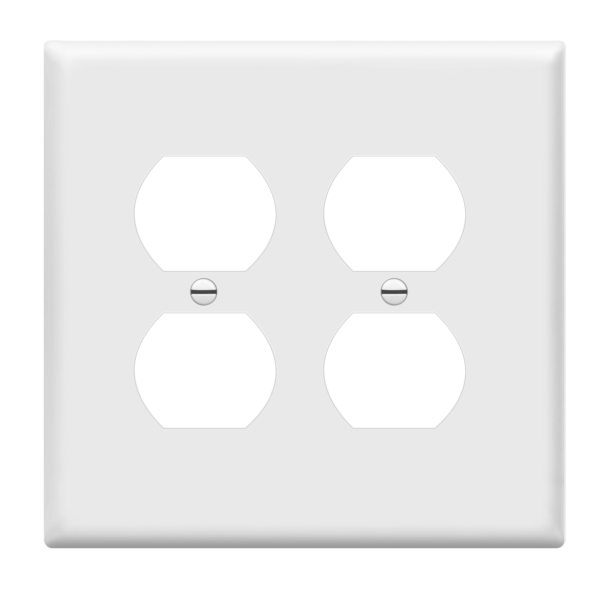 2-Gang Midsized Duplex Outlet Wall Plate