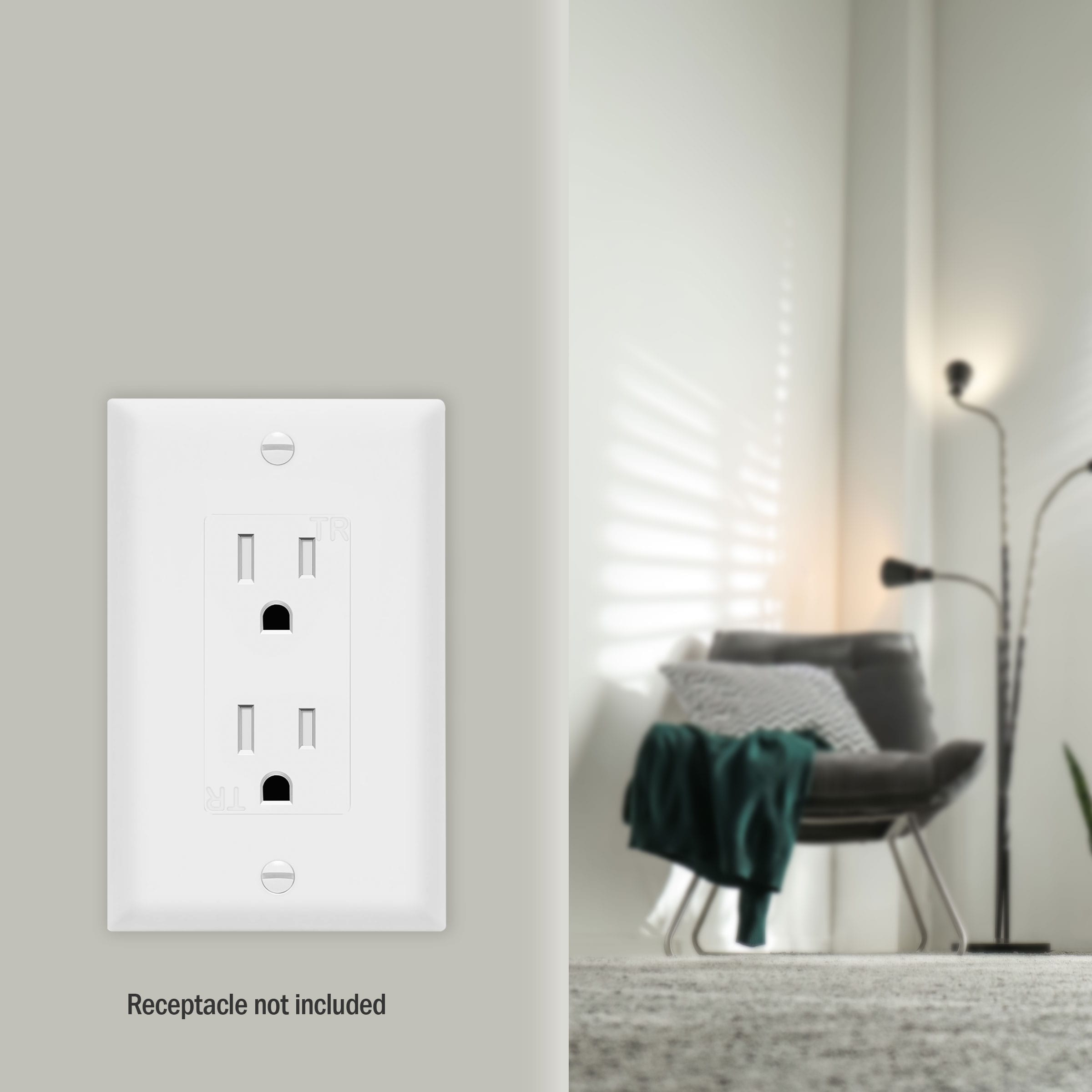 1-Gang Midsize Decorator/GFCI Outlet Wall Plate