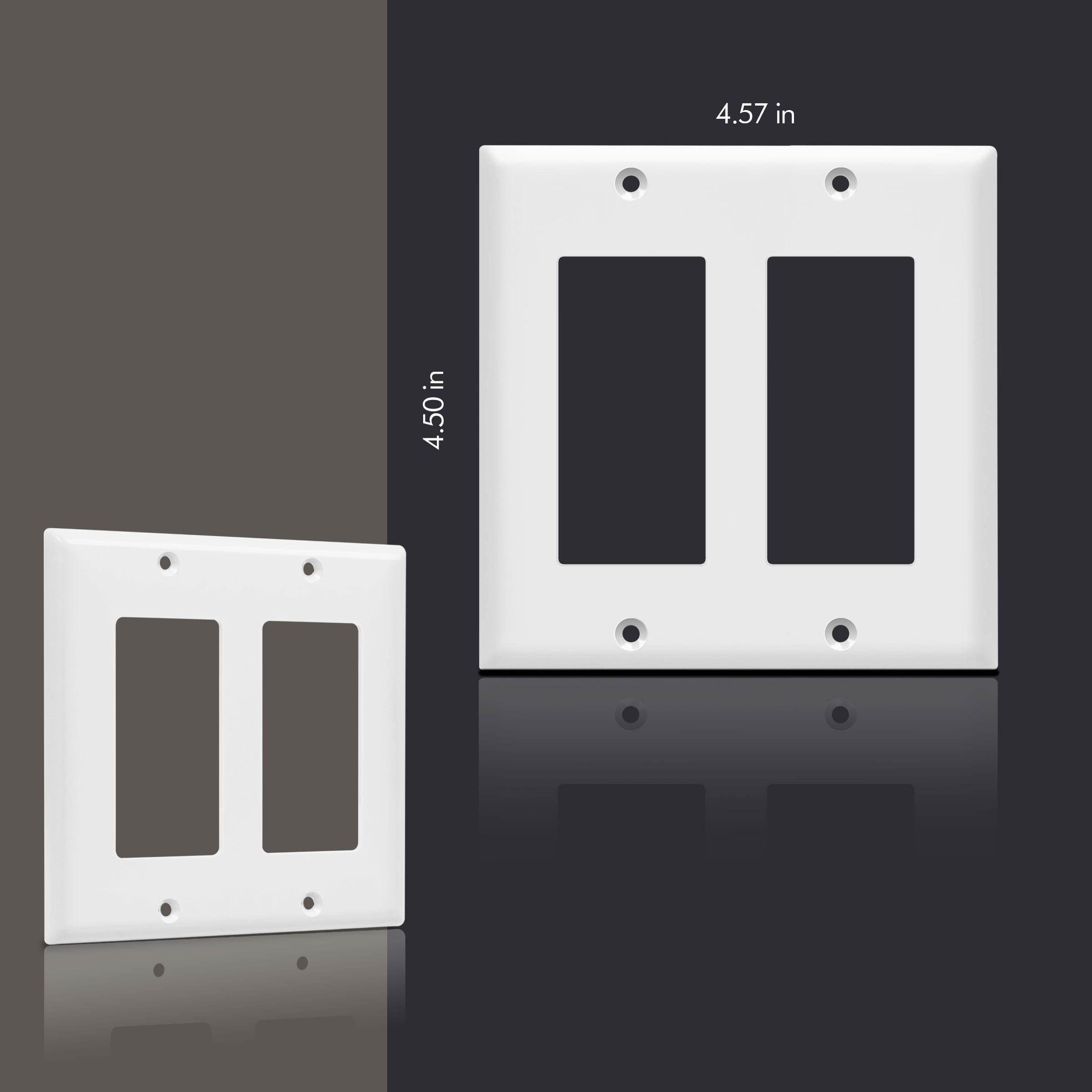 2-Gang Decorator/GFCI Outlet Wall Plate
