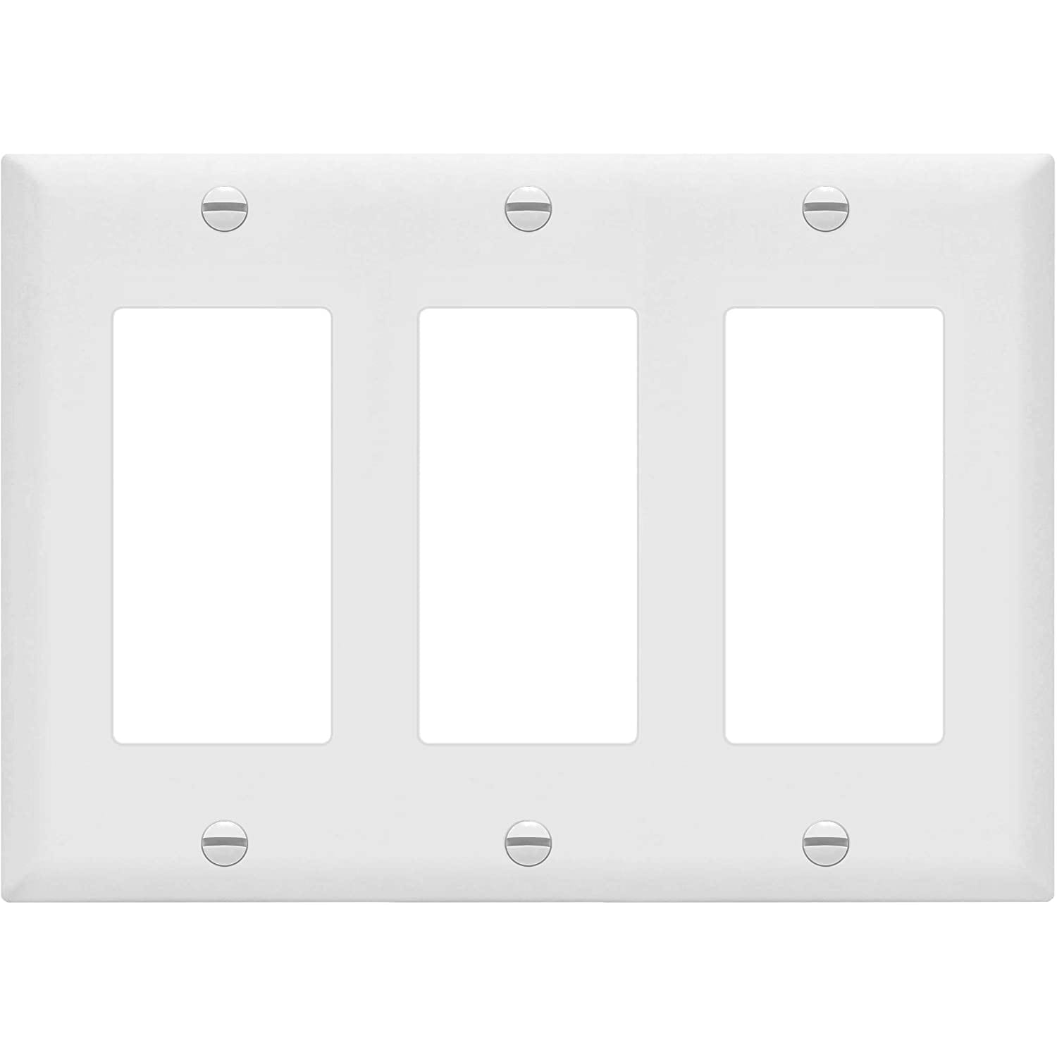 3-Gang Decorator/GFCI Outlet Wall Plate