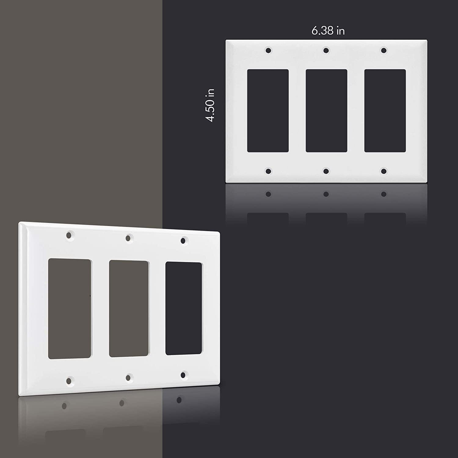 3-Gang Decorator/GFCI Outlet Wall Plate | TOPGREENER®
