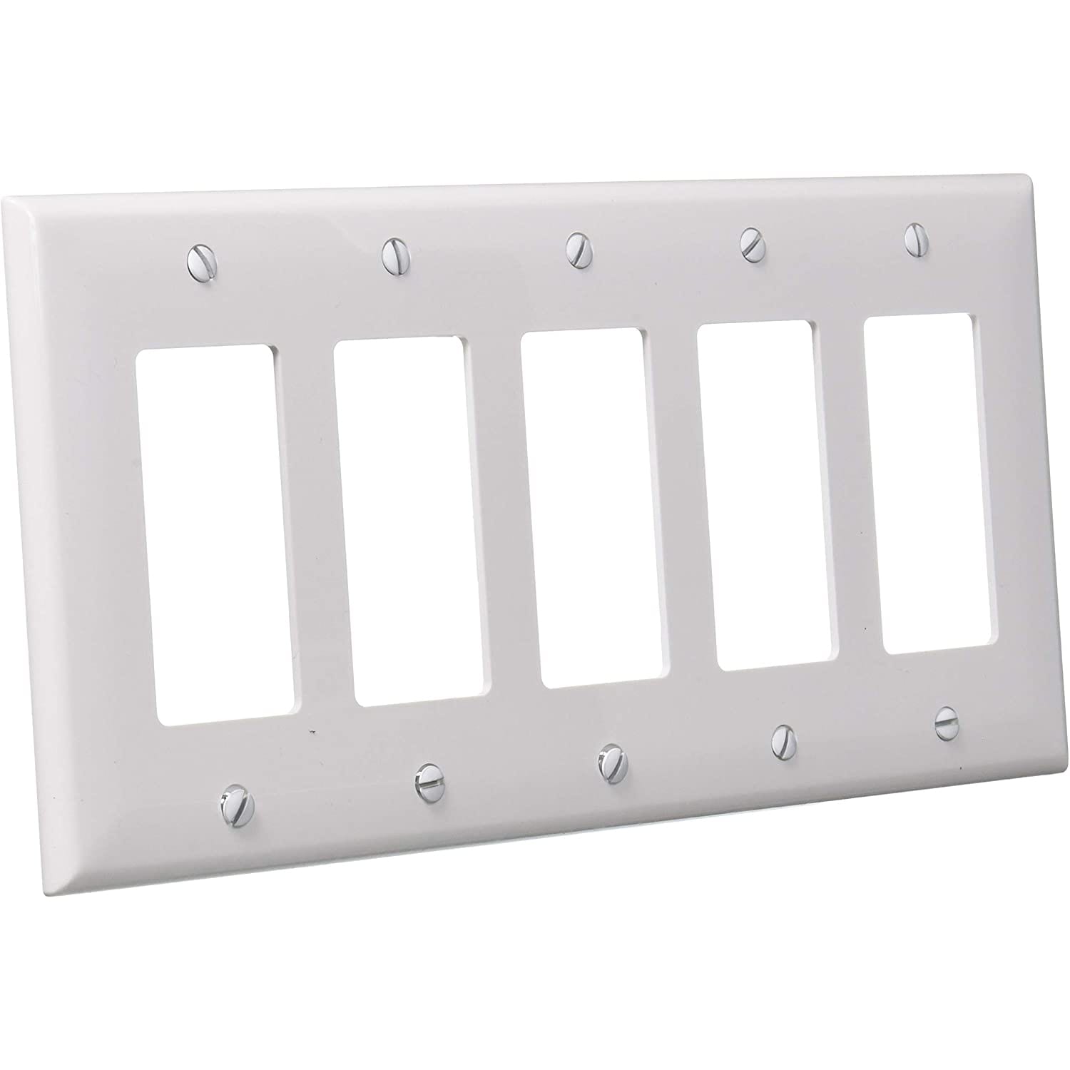 5-Gang Midsize Decorator/GFCI Outlet Wall Plate