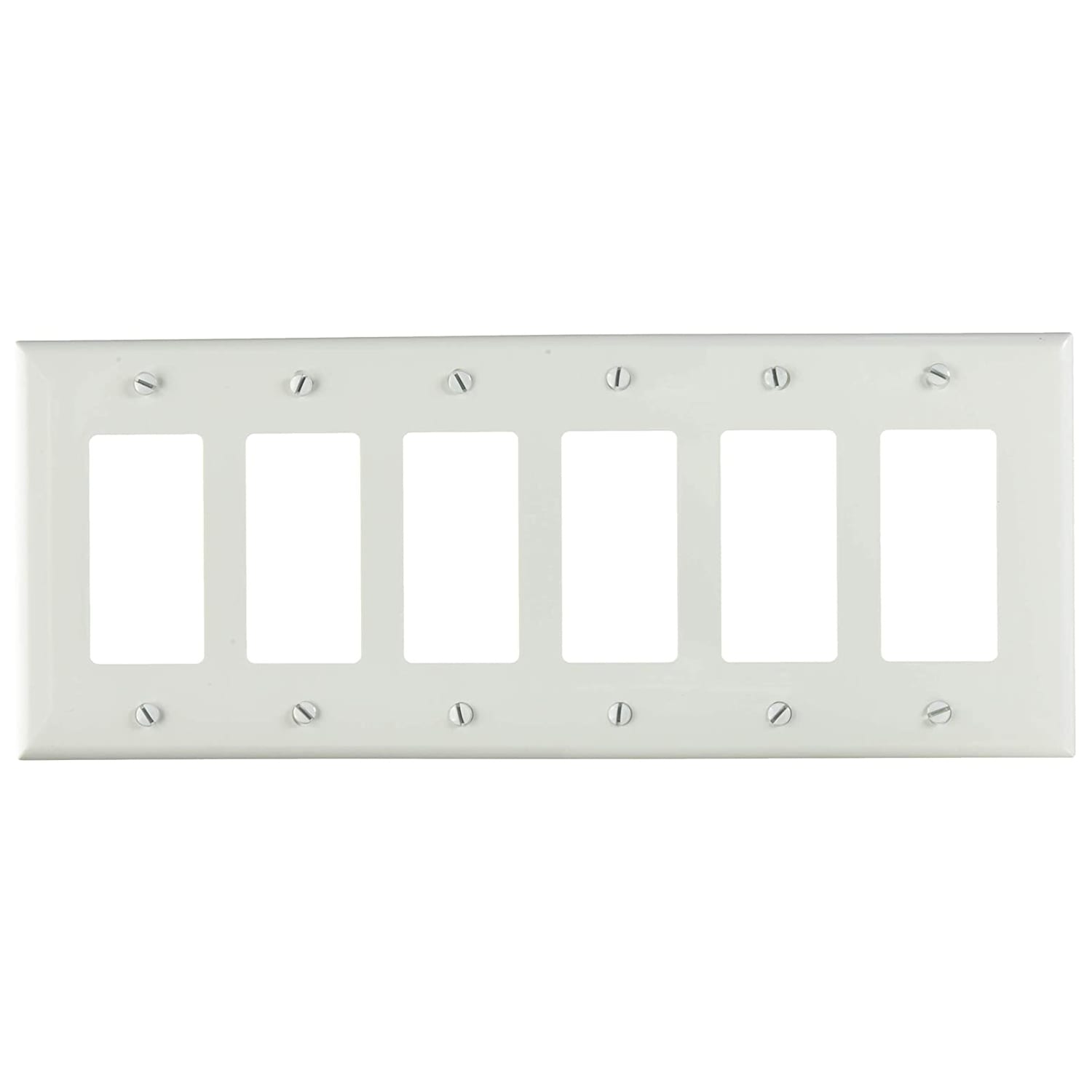 6-Gang Midsize Decorator/GFCI Outlet Wall Plate