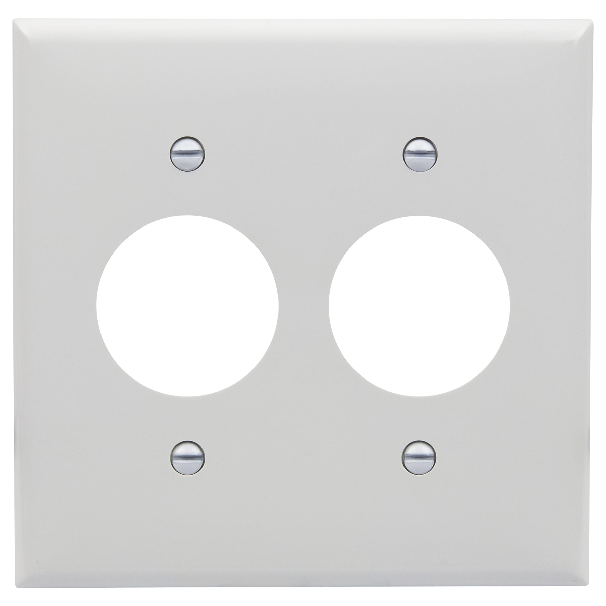 2-Gang Double 1.406" Hole Receptacle Wall Plate