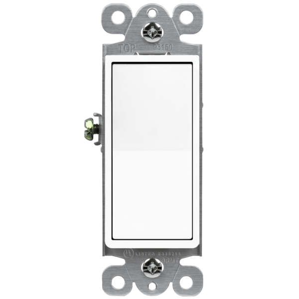 Antimicrobial 3-Way or Single Pole Decorator Paddle Rocker Light Switch