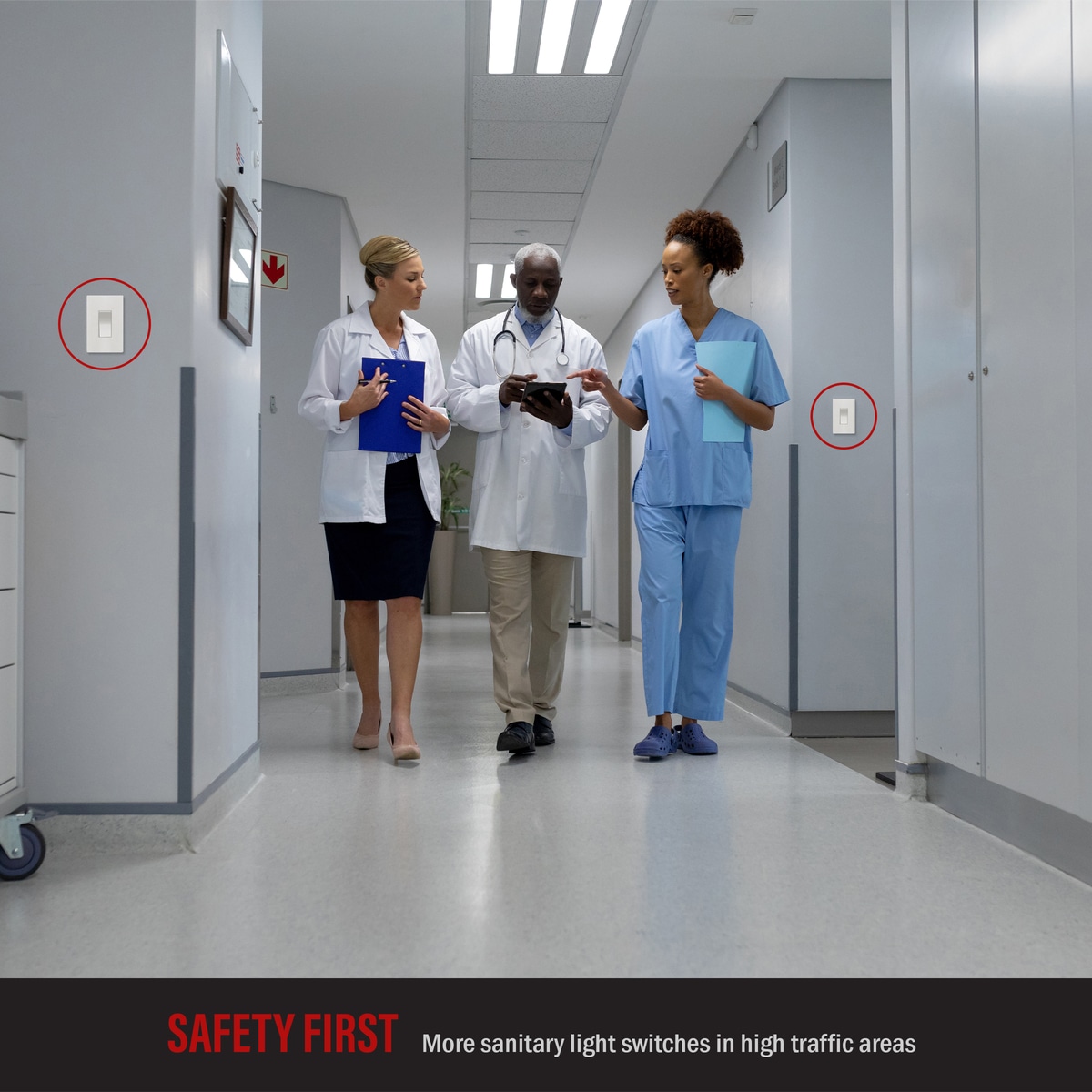 Antimicrobial 3-Way or Single Pole Decorator Paddle Rocker Light Switch 6 Antimicrobial 3-Way or Single Pole Decorator Paddle Rocker Light Switch