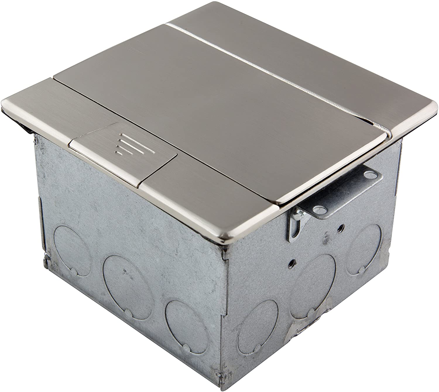 1-Gang Square Pop-Up Floor Box with 20A TR Receptacle