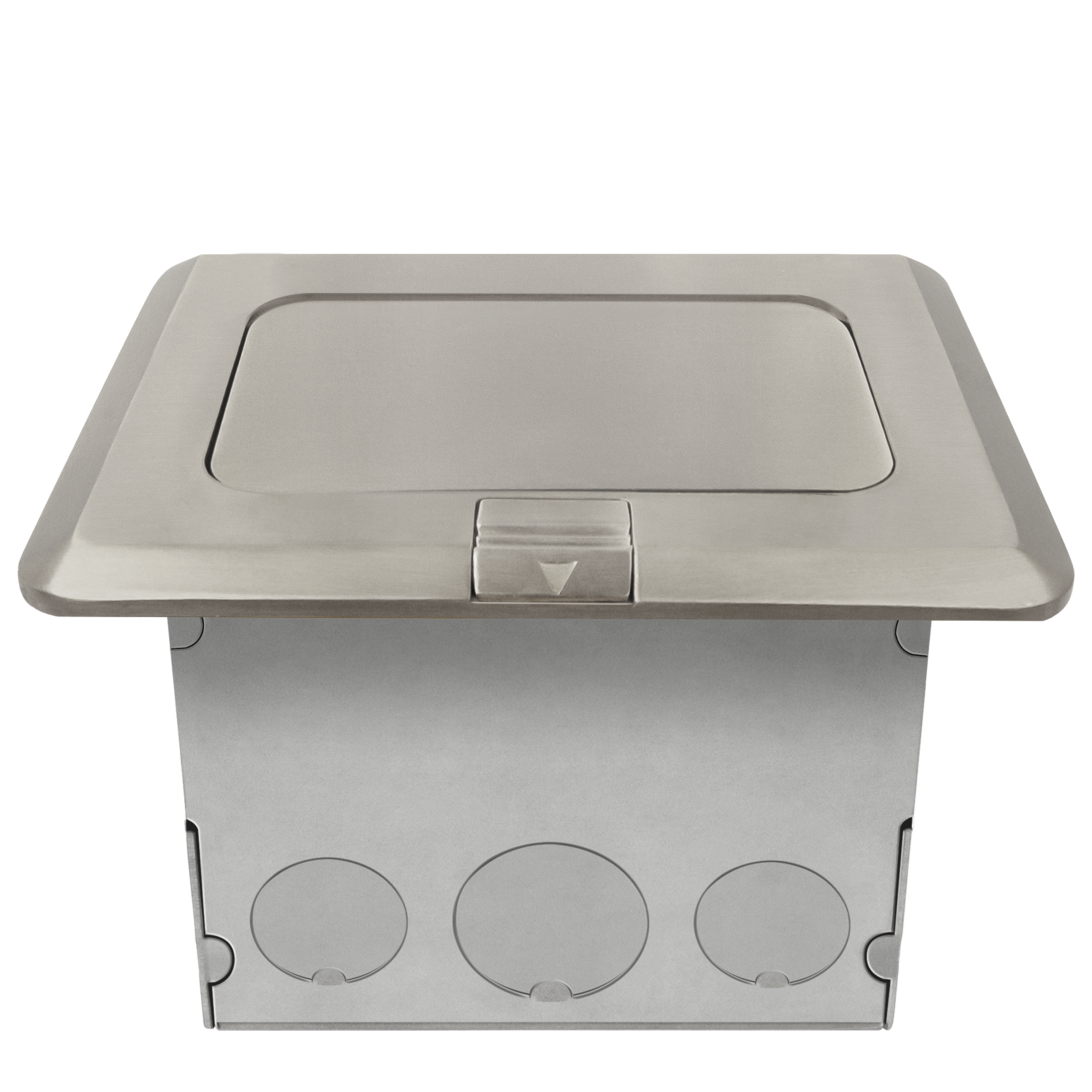 Square Pop-Up Floor Box Kit Nickel Plated Brass Cover