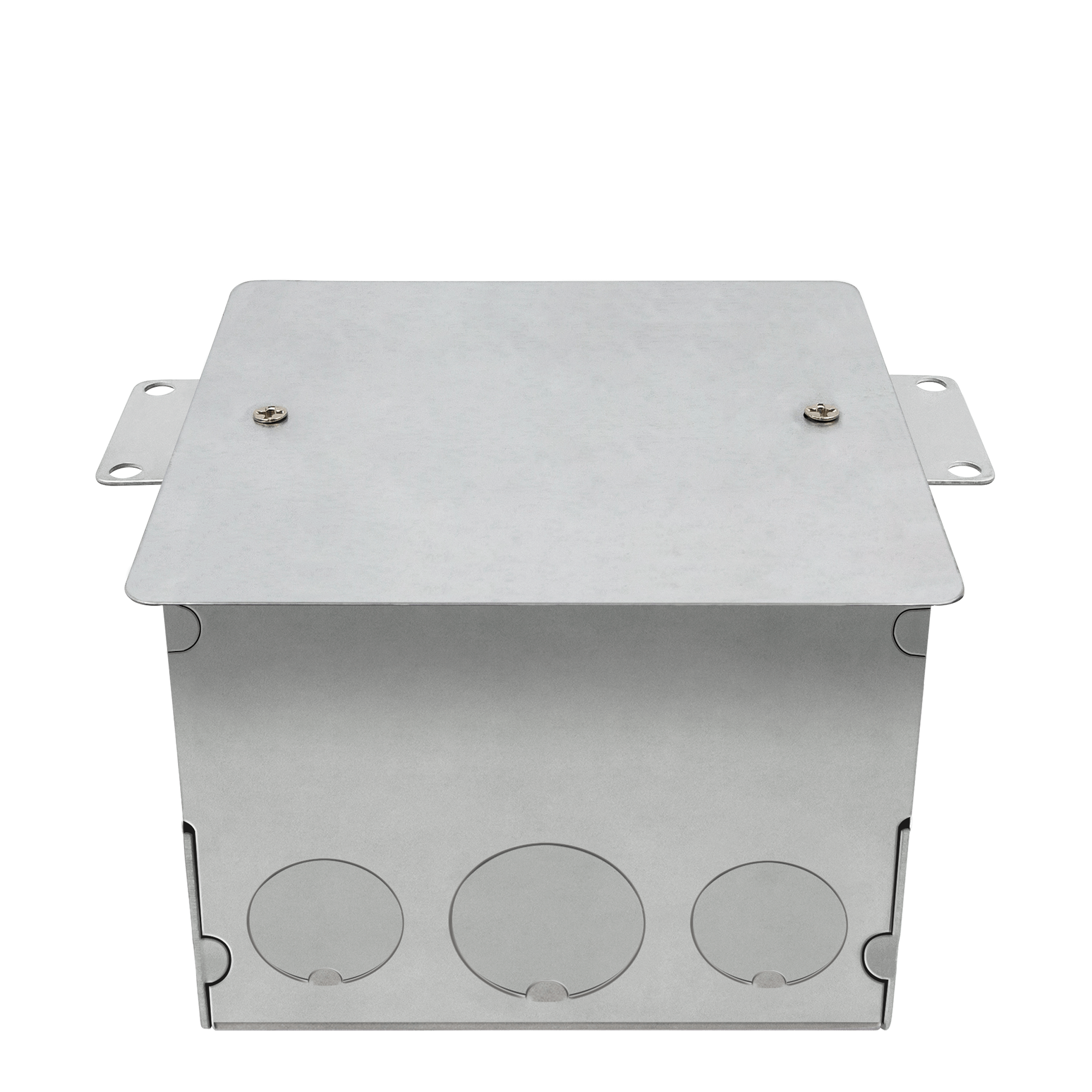 Pop-Up Square Floor Box Kit Nickel Plated Brass Cover