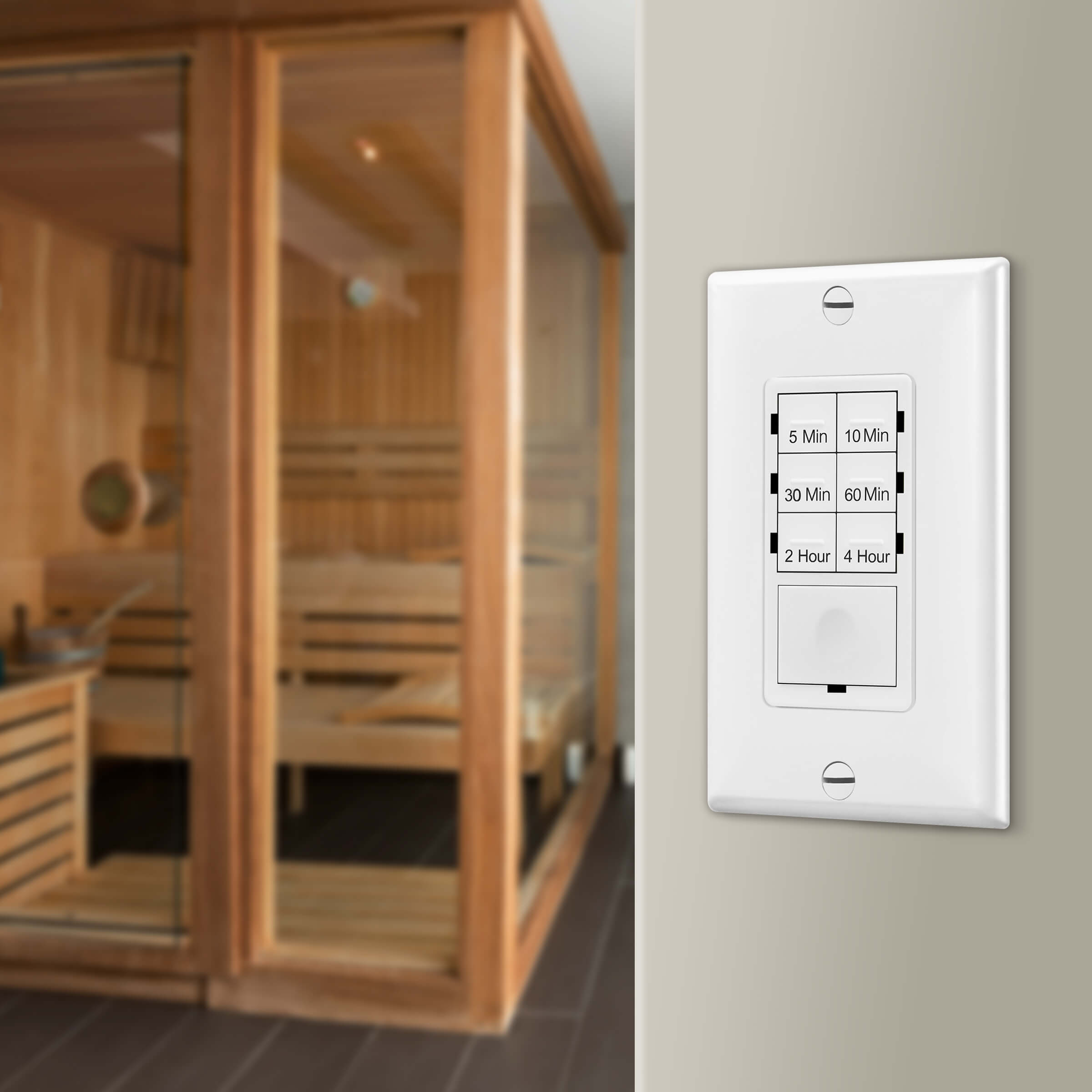 4-Hour Countdown Timer Switch for Bathroom Fans, Heaters, Lights
