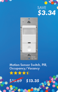 Motion Sensor Switch, PIR, Occupancy/Vacancy