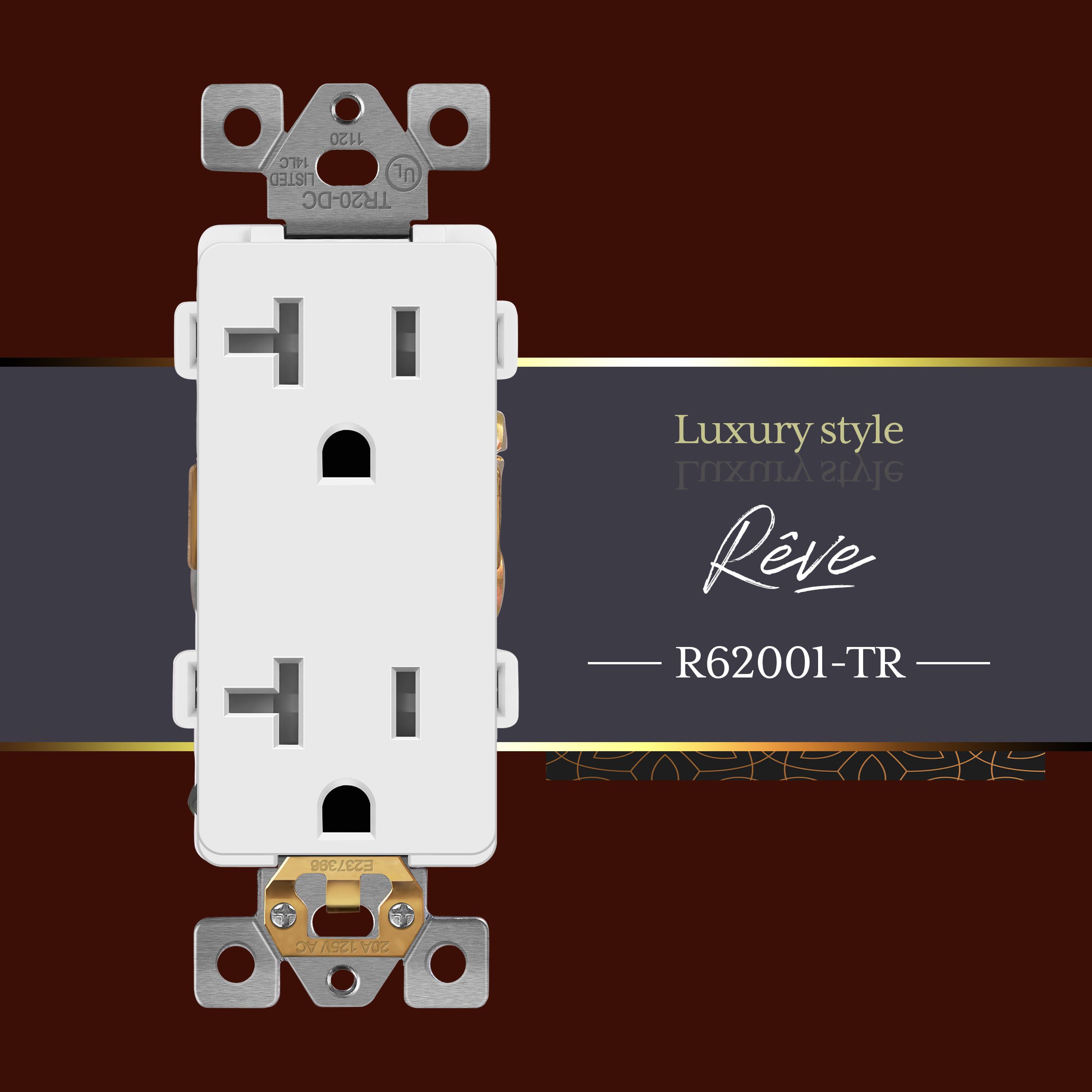 Rêve Collection Luxury Decorator Receptacle 20A/125V
