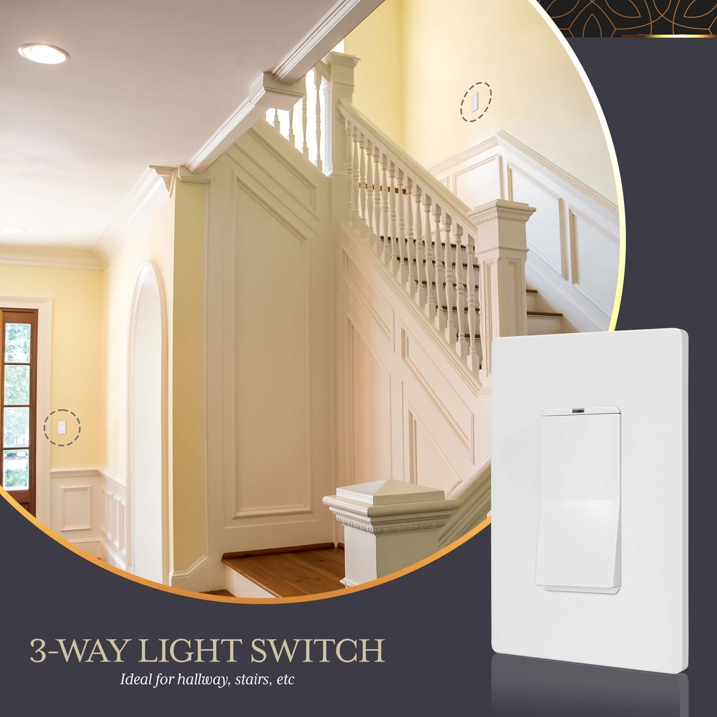 Rêve Collection Lighted Decorator Switch with Locator Light