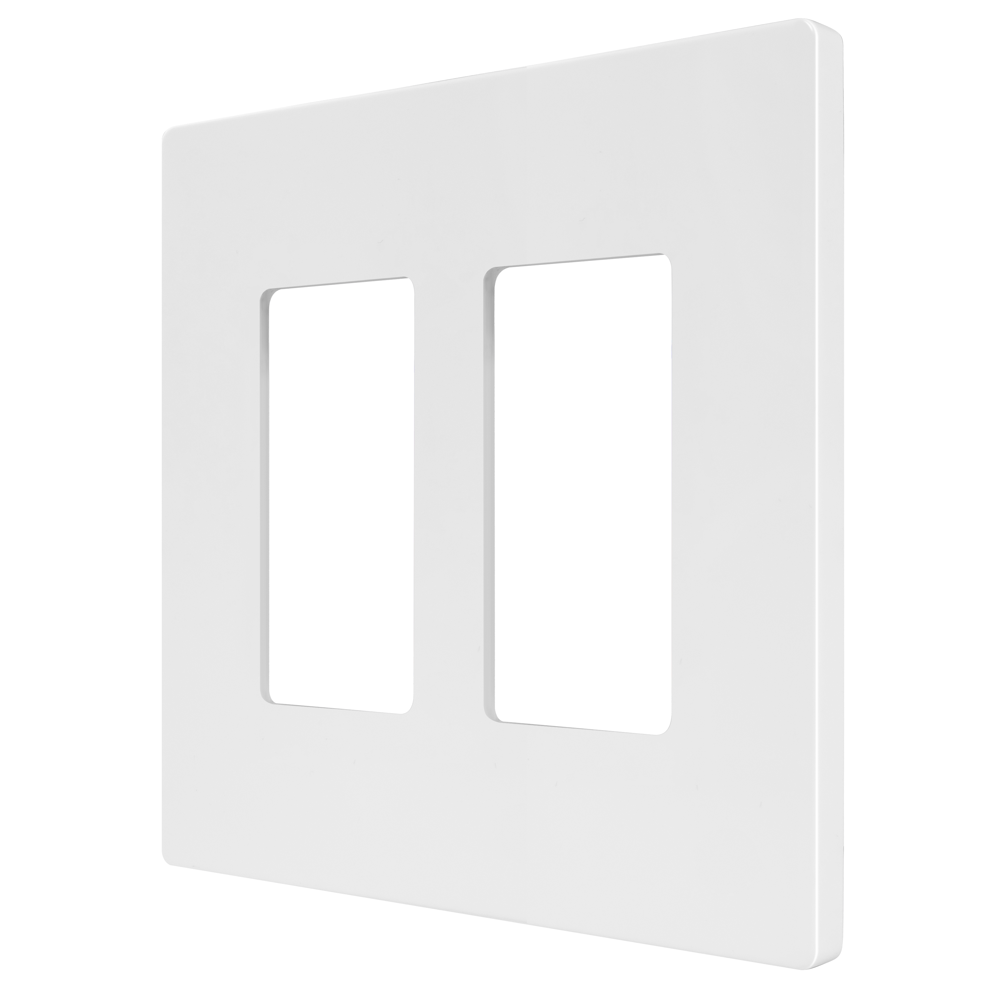 Rêve Collection Luxury Double Decorator Switch Cover, Screwless Wall Plate
