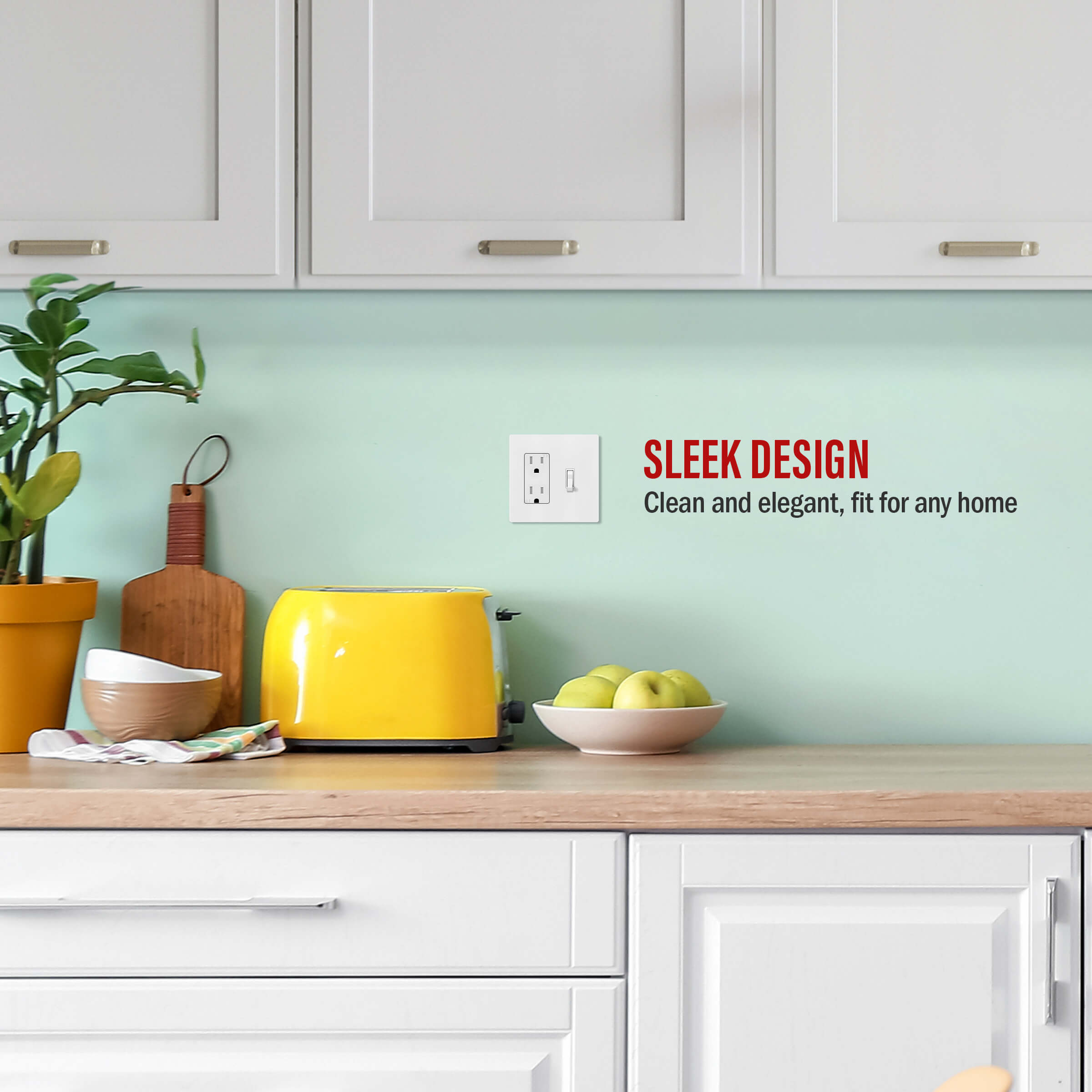 ENERLITES Combination Toggle Light Switch/Decorator Light Switch Plate 4 ENERLITES Combination Toggle Light Switch/Decorator Light Switch Plate