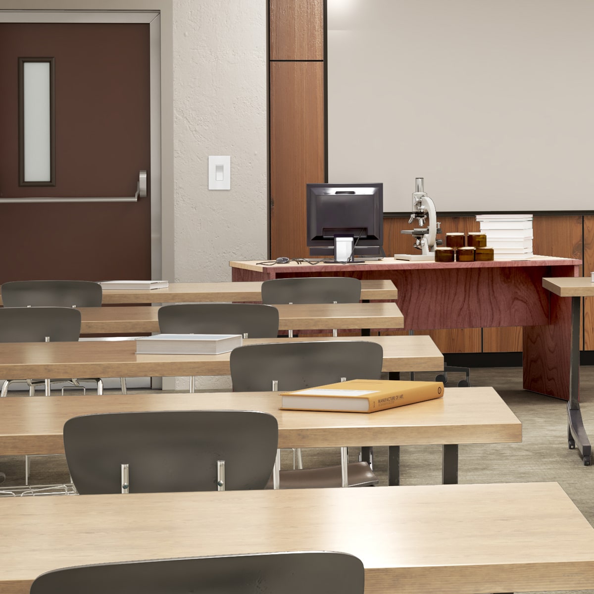 Antimicrobial Screwless Decorator Switch Cover, Mid-Size 1-Gang