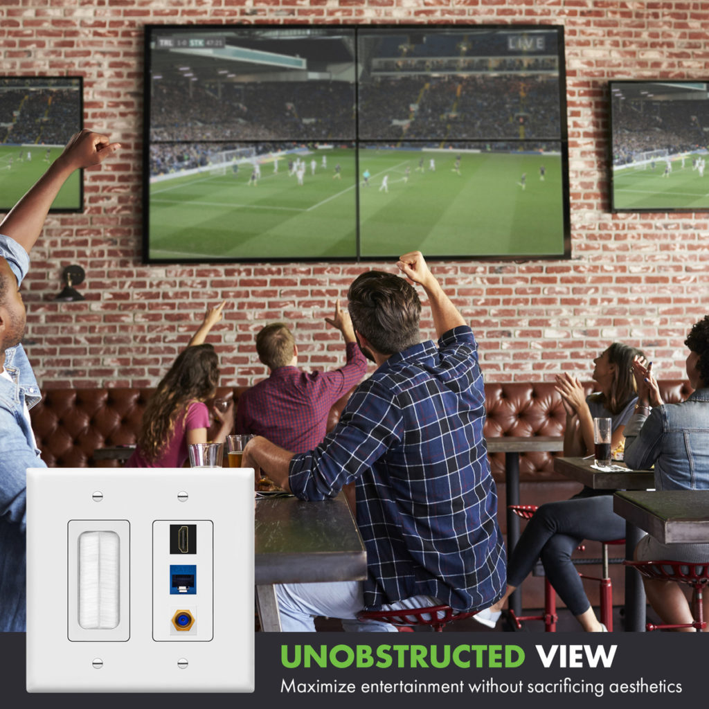 2-Gang Datacom with Multimedia Pass-Through | TOPGREENER