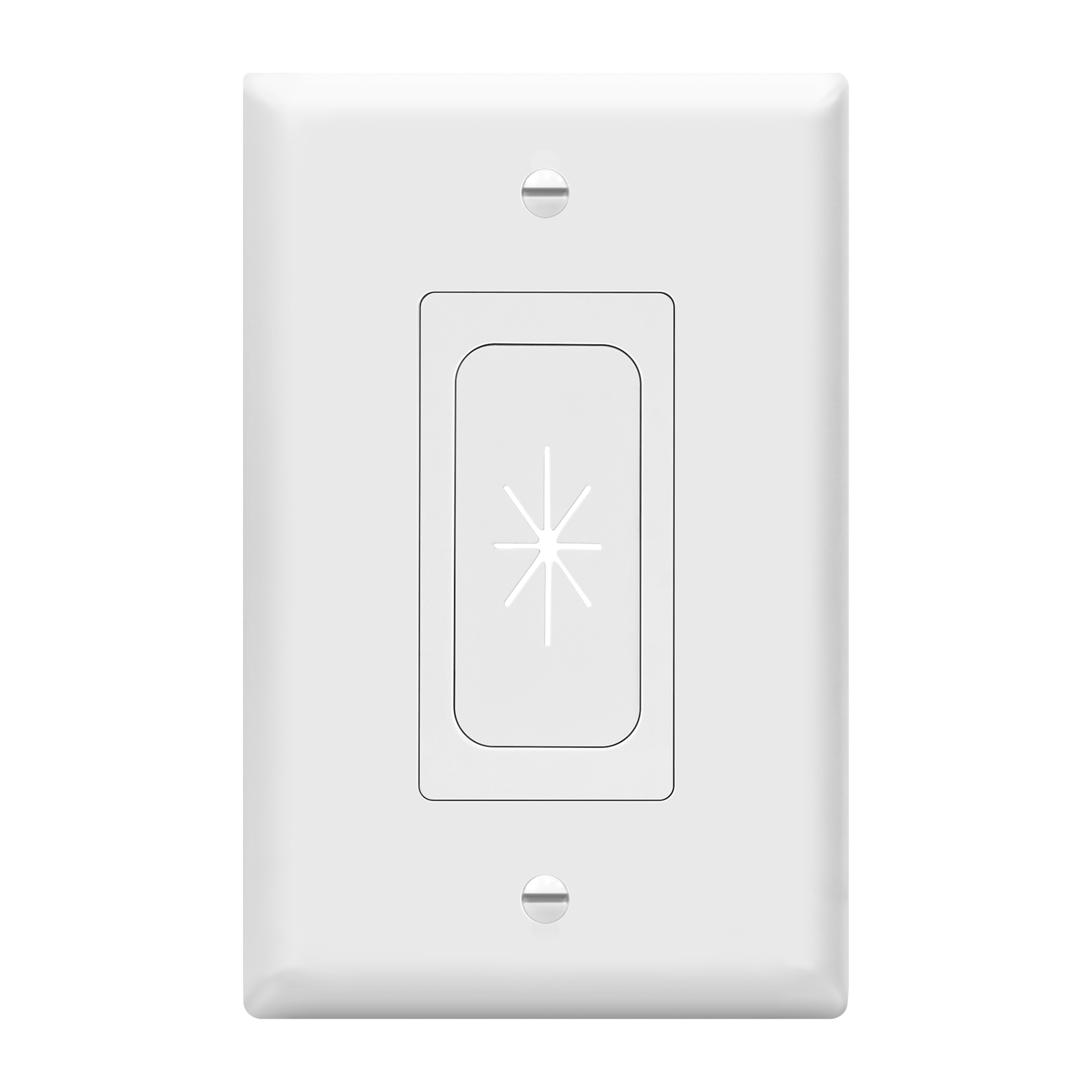 Flexible Rubber Wall Grommet Insert with Decorator Wall Plate & Mounting Bracket