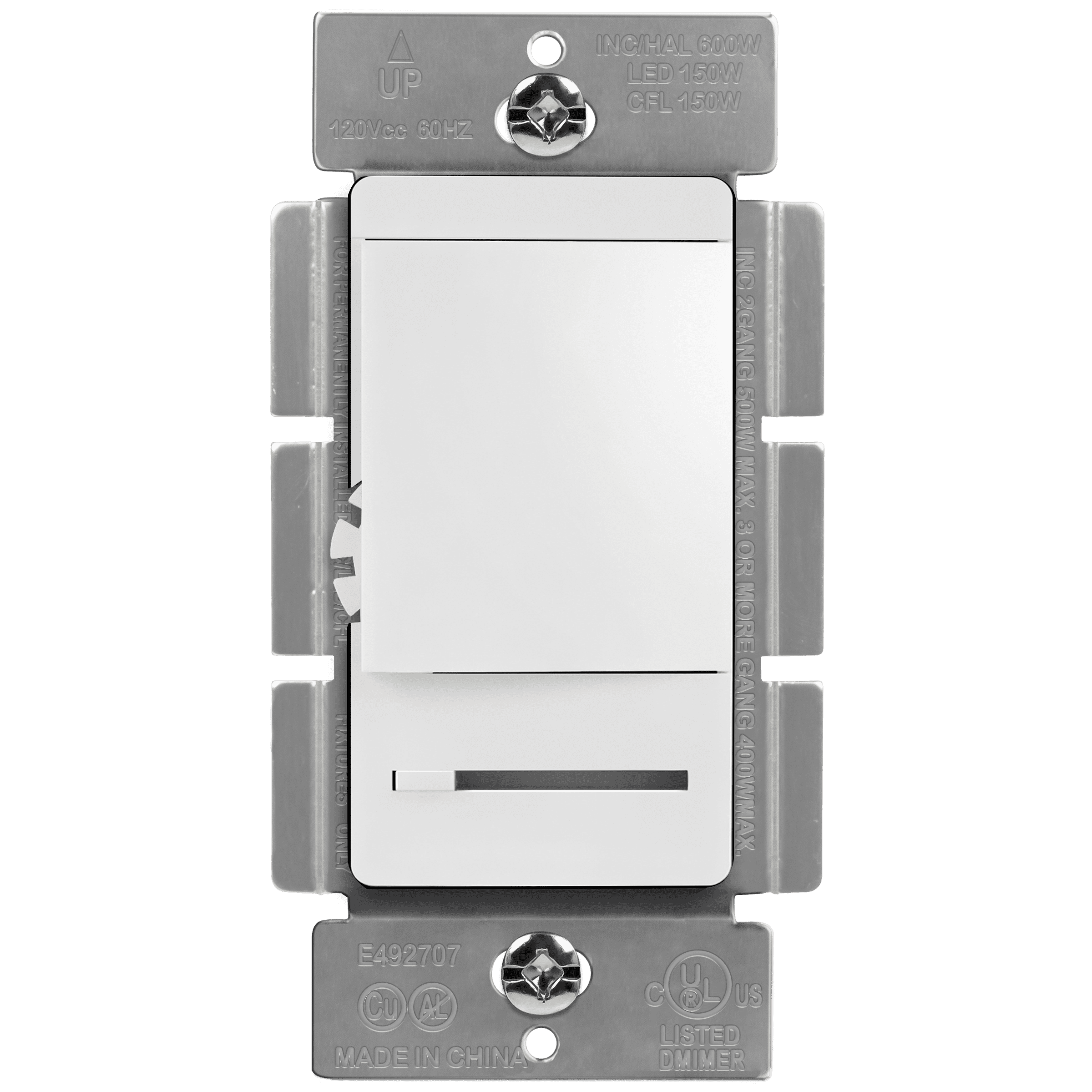 GE Push On/Off Single Pole Lighted Dimmer 600W MAX 