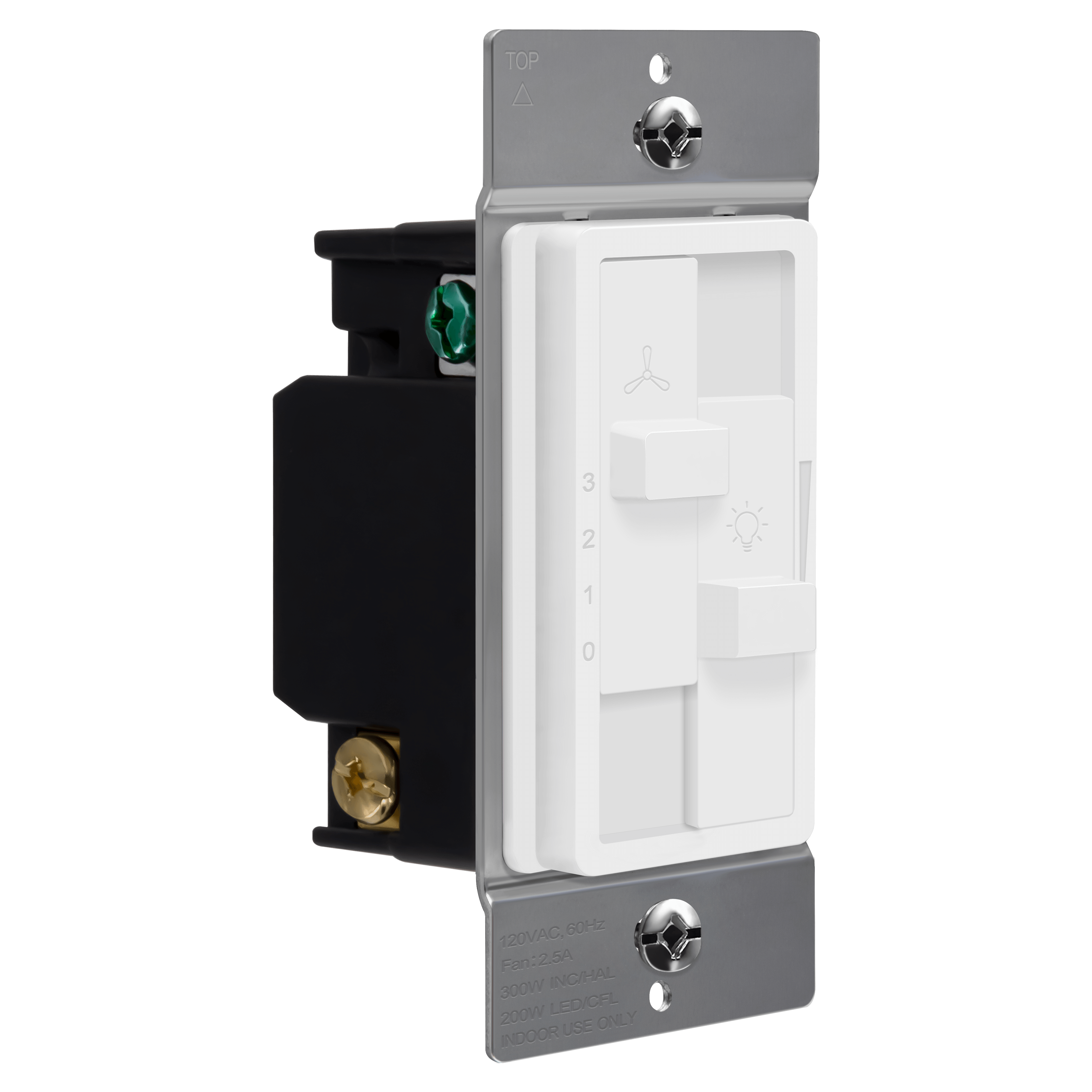 Kalide Combo Dimmer Switch with 3-Speed Fan Control