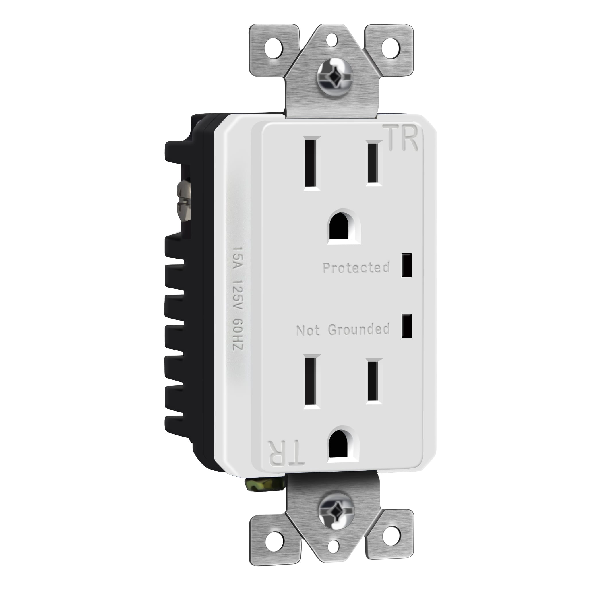 Decorator Receptacle with Built-In Surge Protection (900 Joules)
