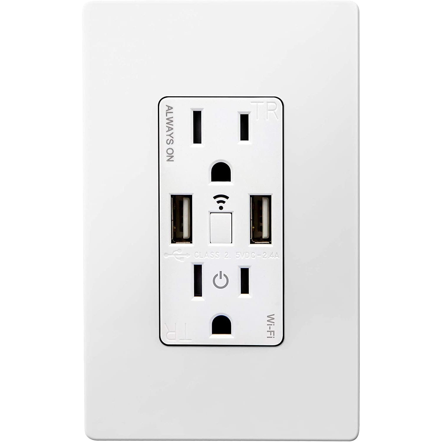 Tamper-Resistant In-Wall No Hub Required TGWF15RM TOPGREENER Smart Wi-Fi Outlet with Energy Monitoring Works with  Alexa & Google Assistant 