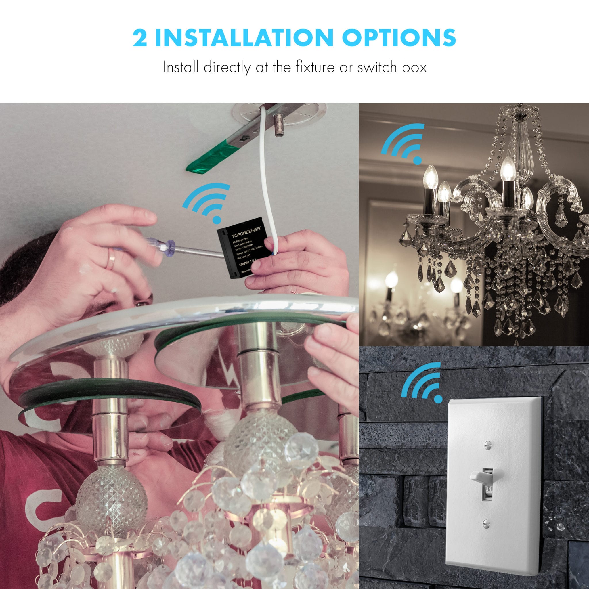 Wi-Fi Relay Module Hidden Smart Switch | TOPGREENER